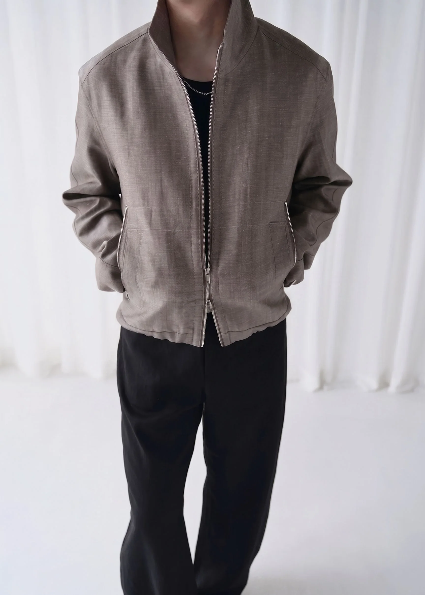 Stand Collar Zip Jacket - Image 6