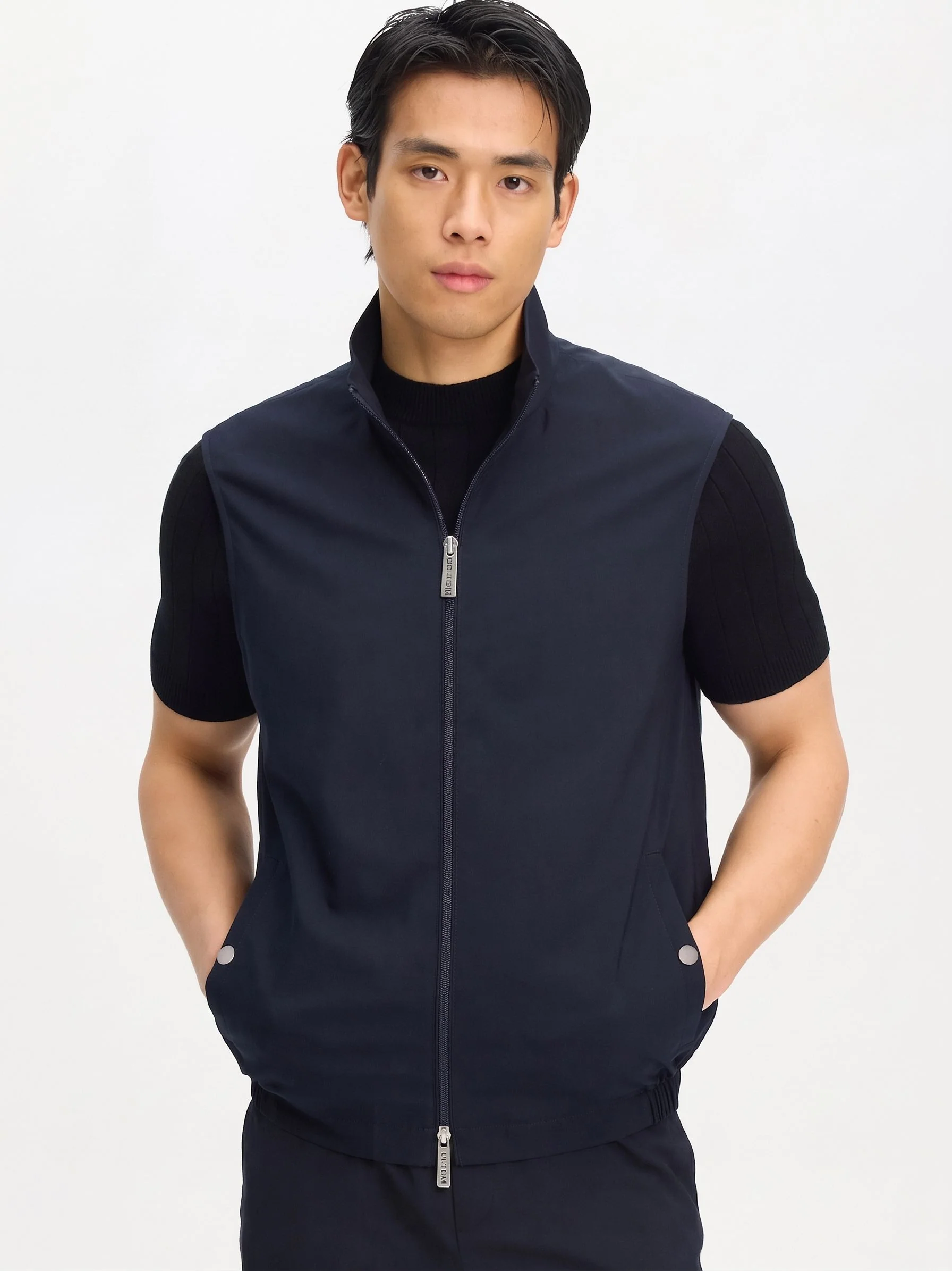 Stand Collar Zip Vest