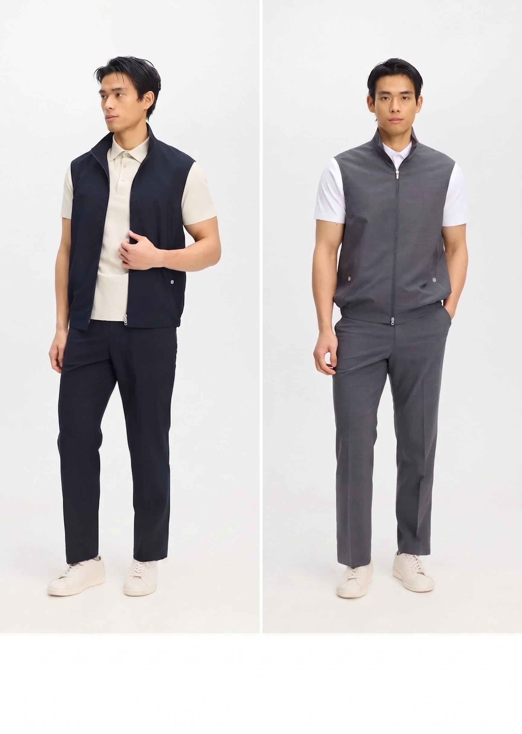 Stand Collar Zip Vest - Image 5