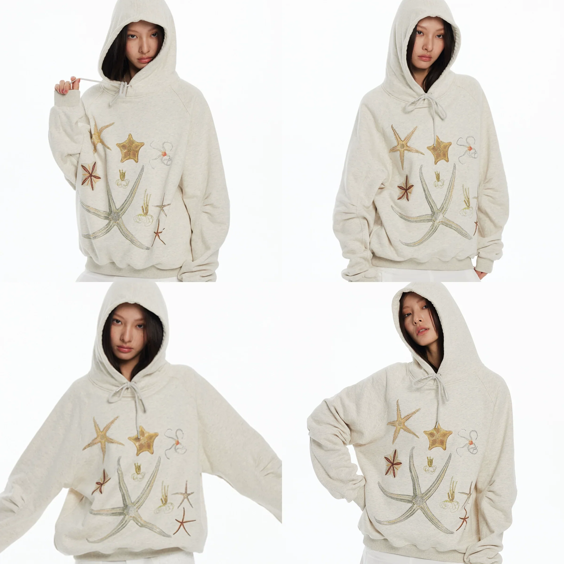 Starfish Embroidered Hoodie