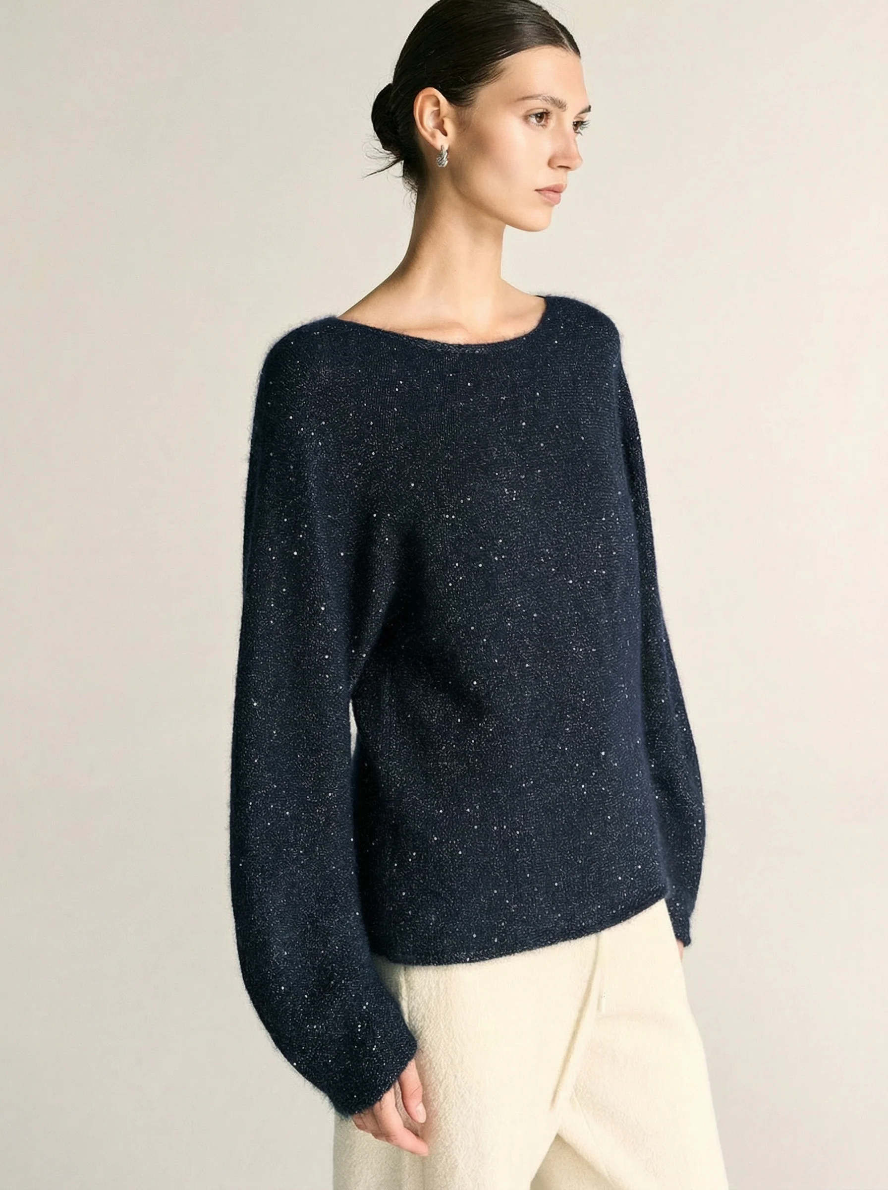 Starry Boat-Neck Sweater - Image 3