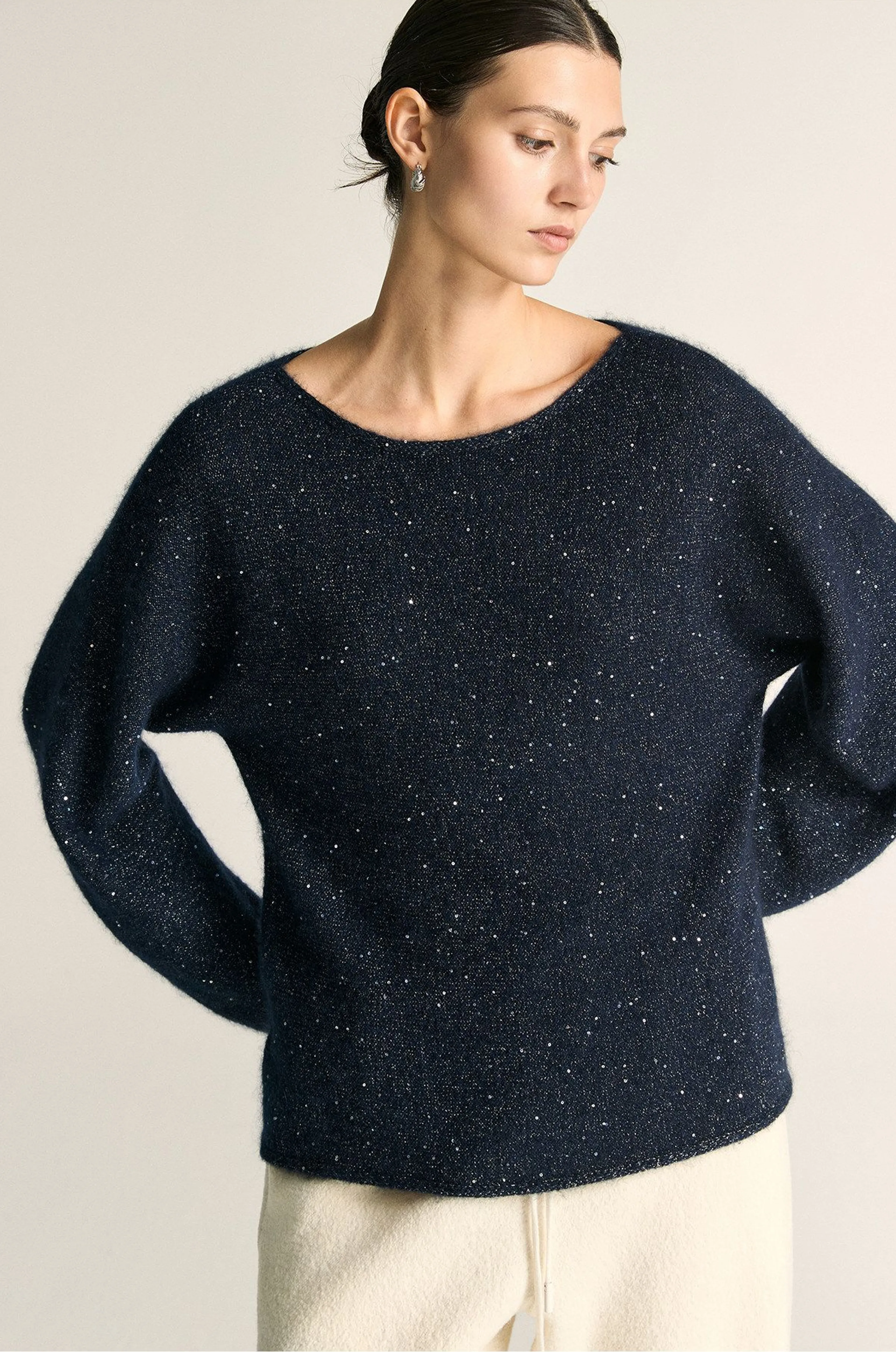 Starry Boat-Neck Sweater - Image 5