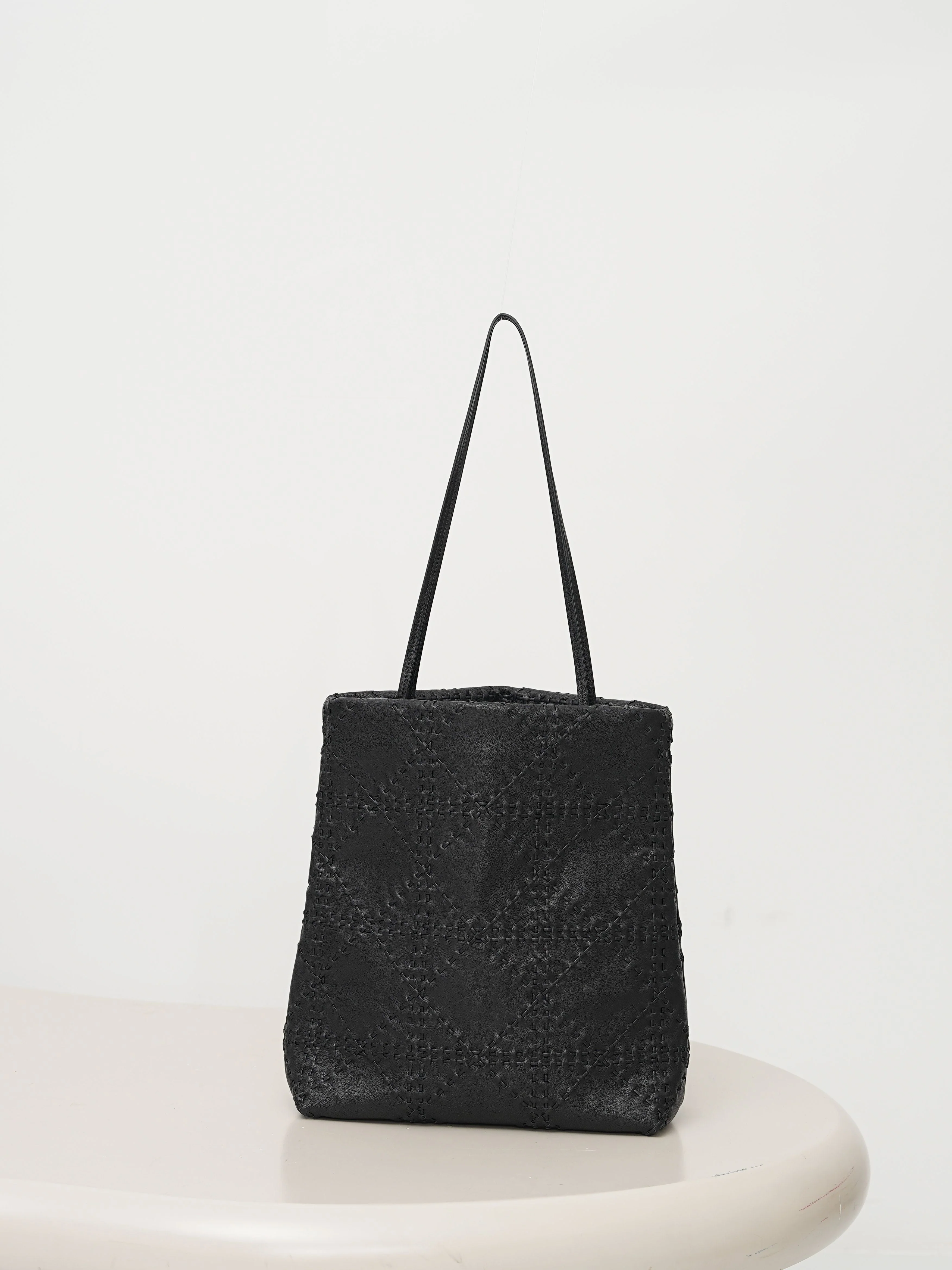 Stitched Leather Tote - Image 2