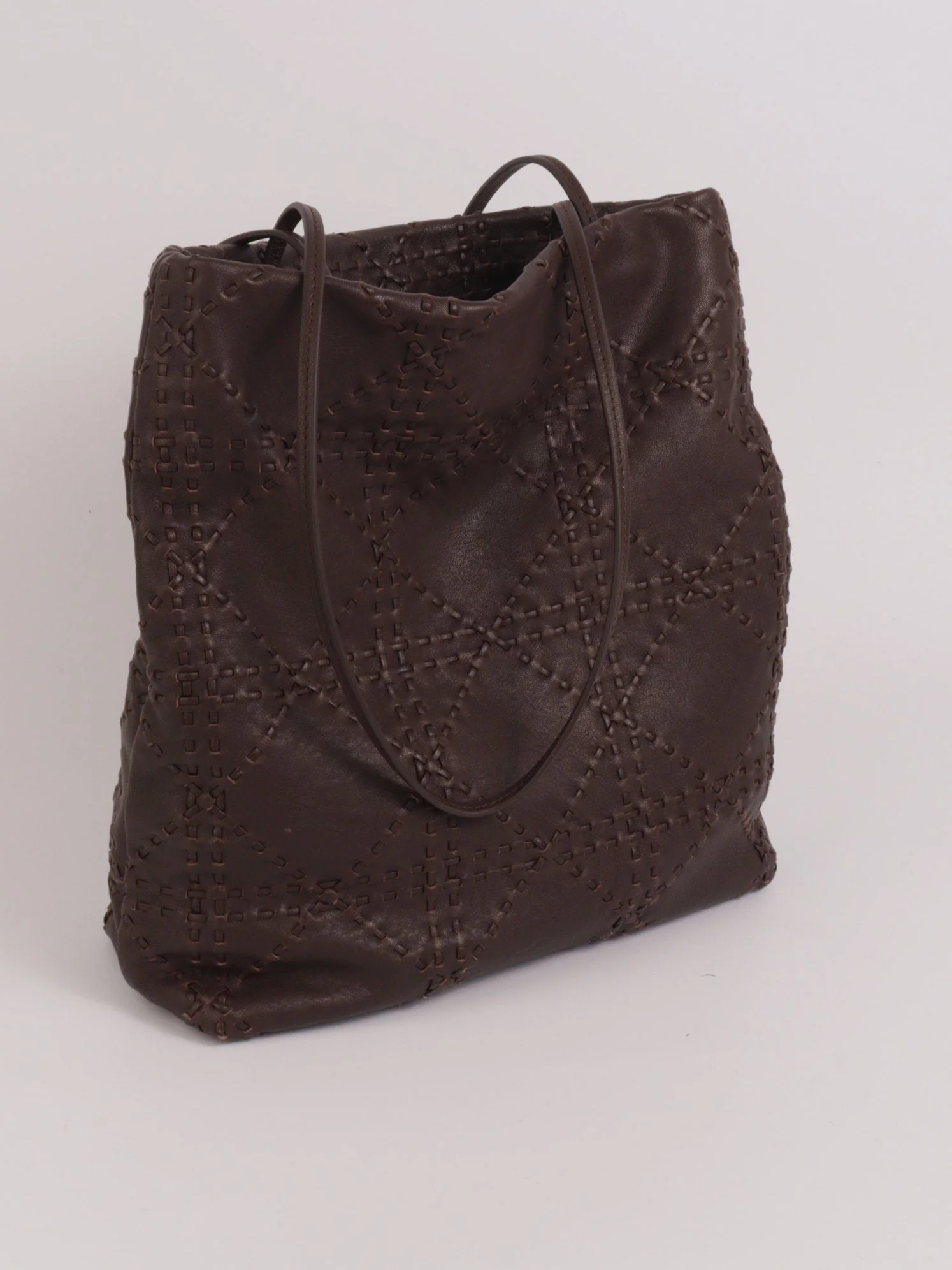 Stitched Leather Tote - Image 3