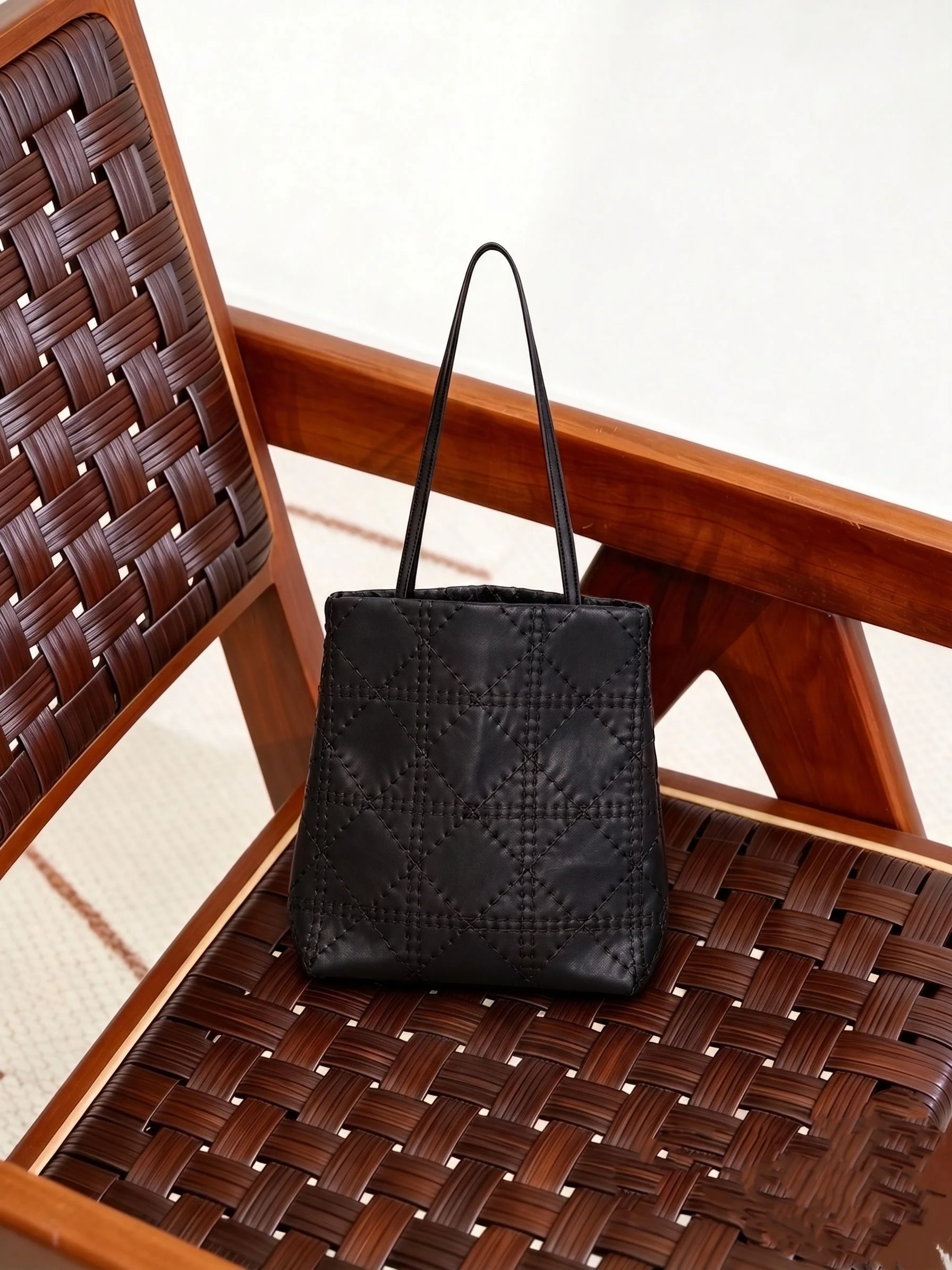 Stitched Leather Tote - Image 5
