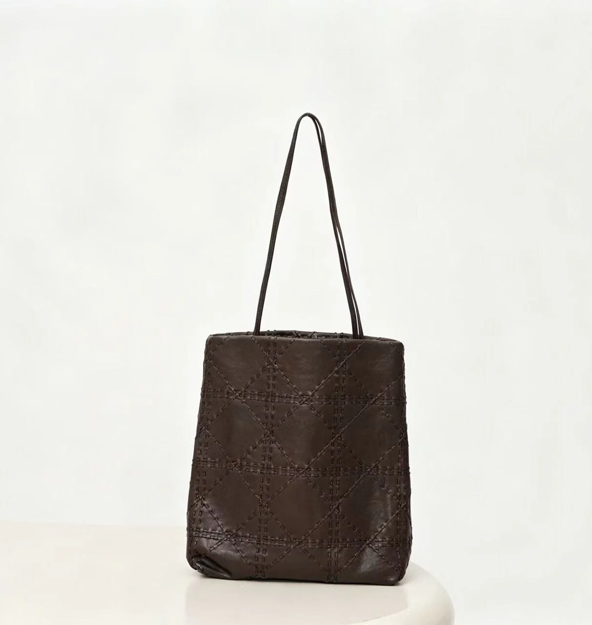 Stitched Leather Tote - Image 6