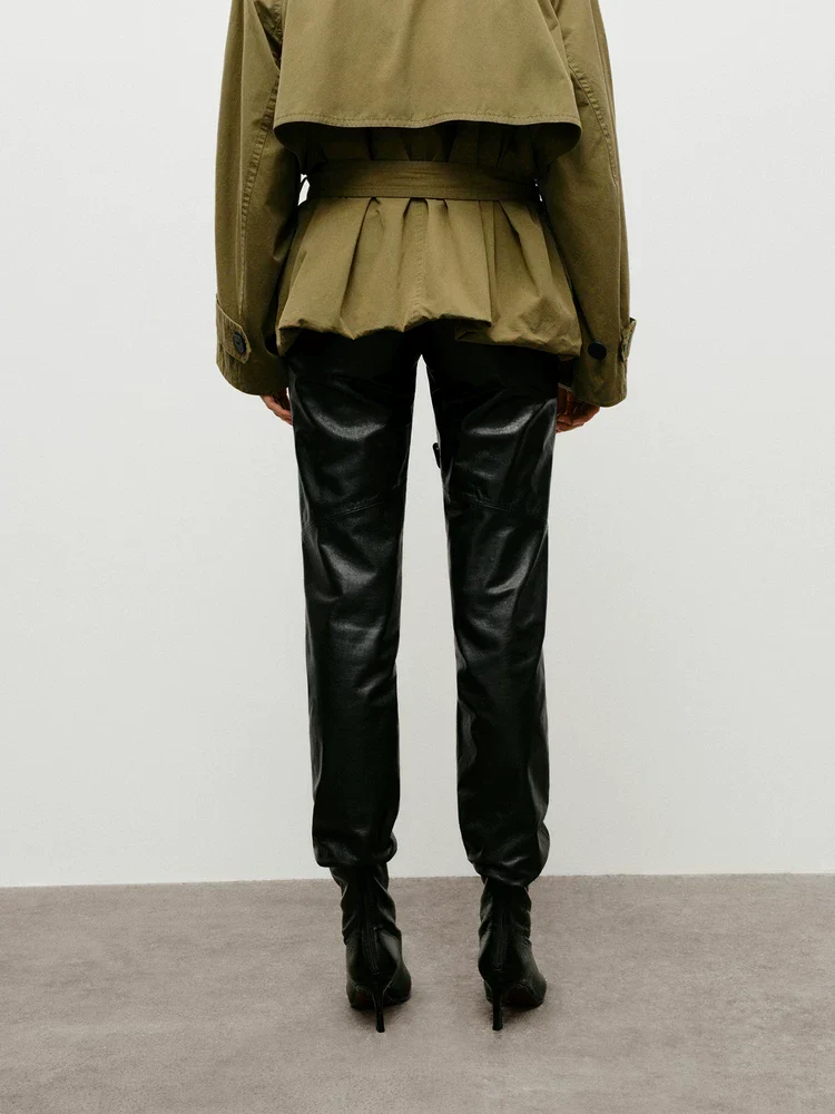 Straight Leather Pants - Image 3