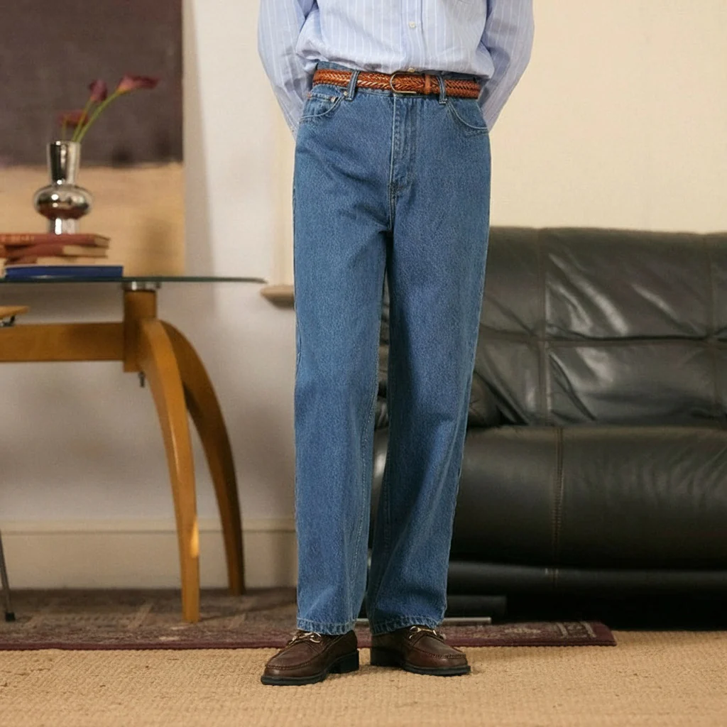 Straight-Leg Cotton Jeans - Image 2