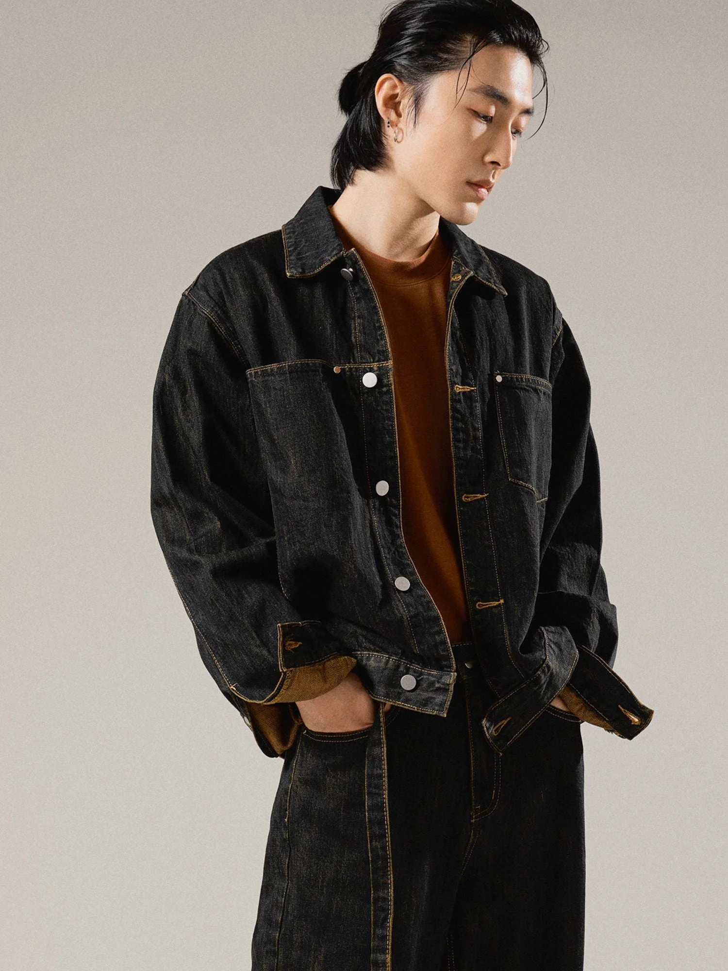 Strap Denim Jacket
