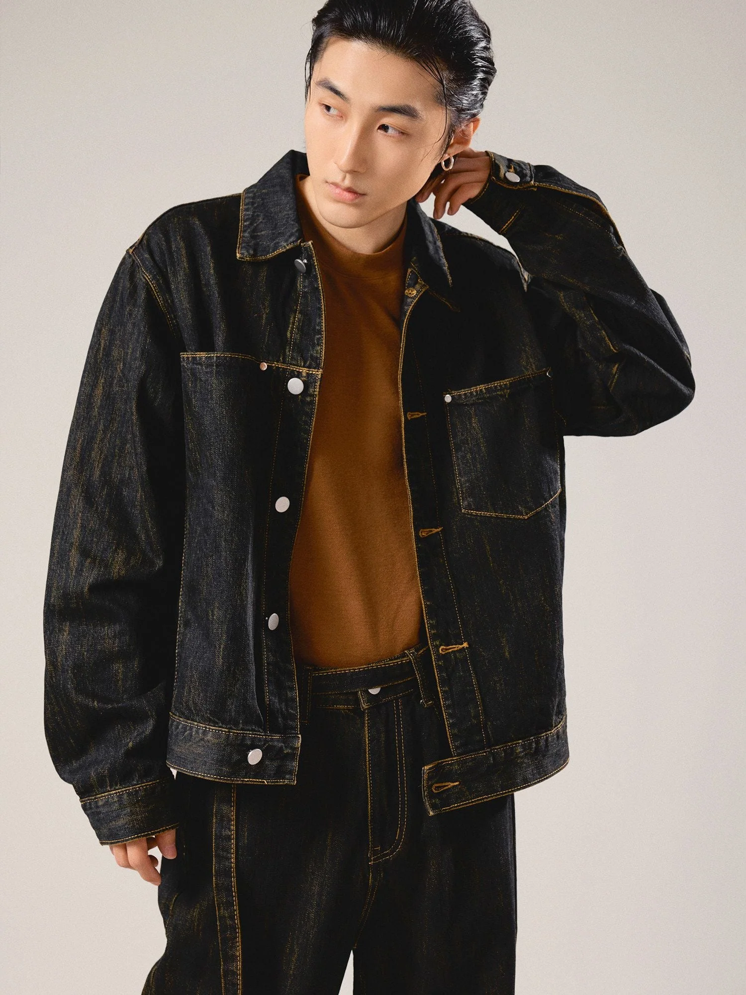 Strap Denim Jacket - Image 5