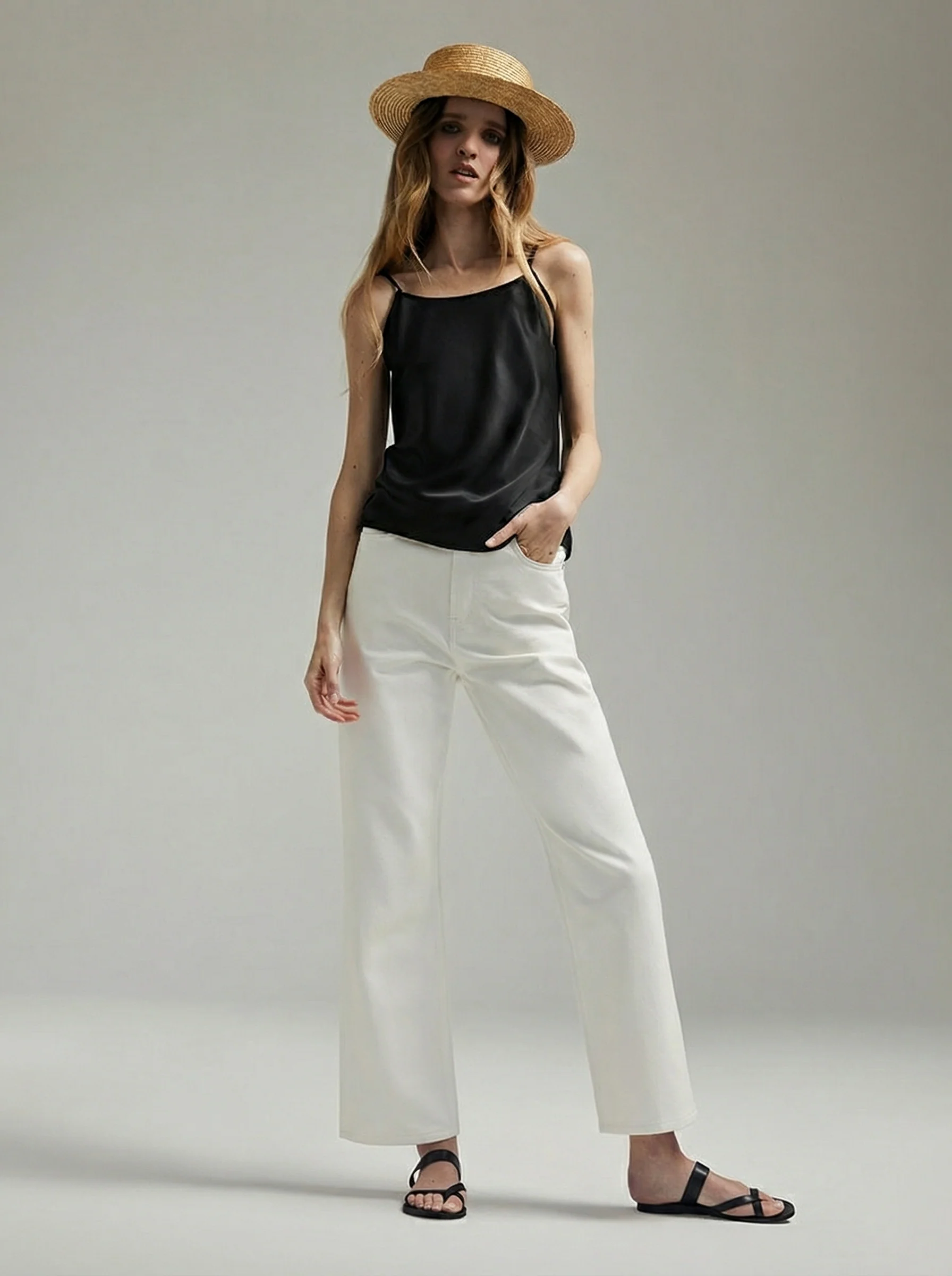 Strappy Satin Camisole & Fishtail Skirt - Image 8