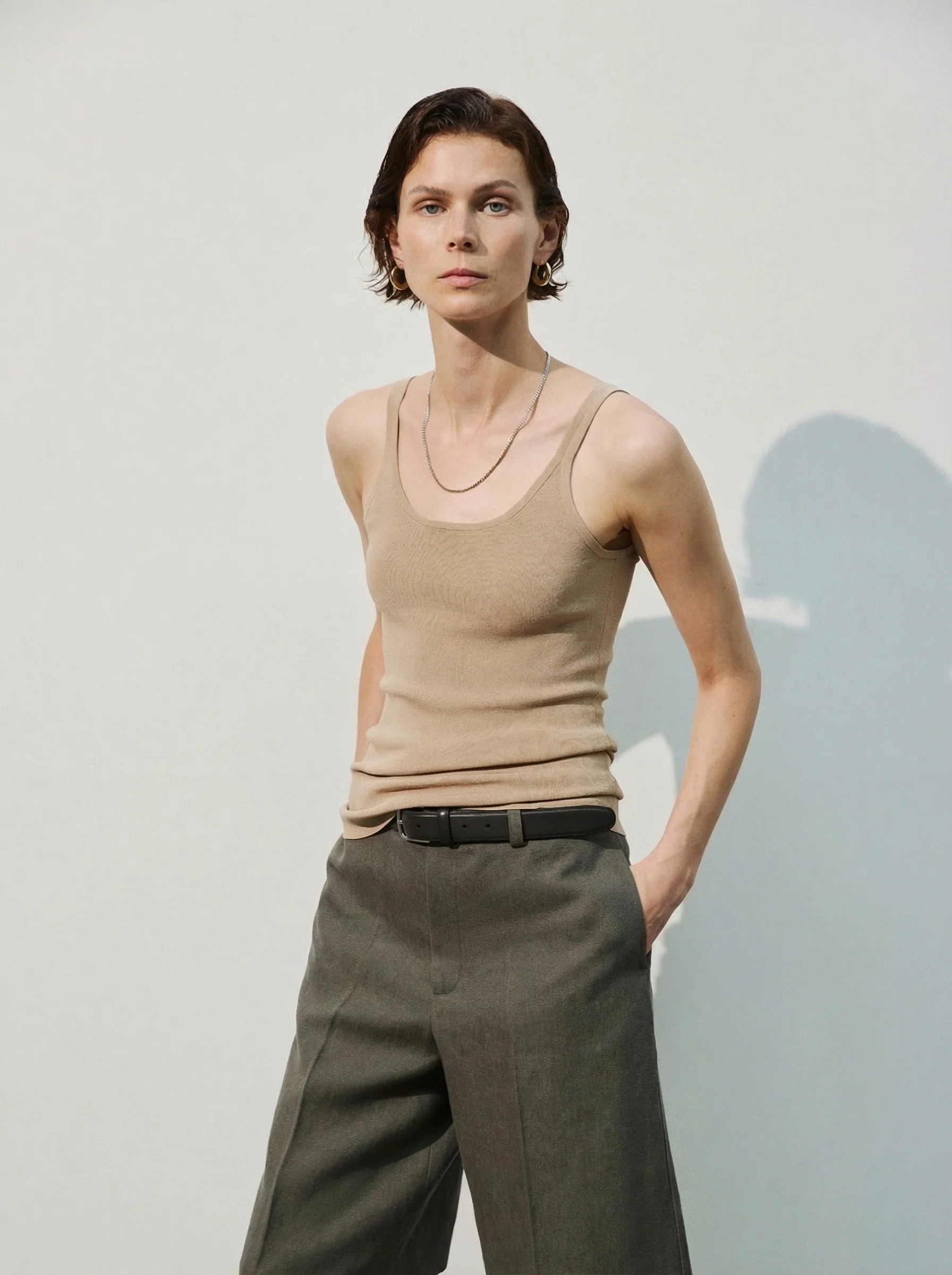 Stretch Tencel-Wool Knit Cami - Image 2