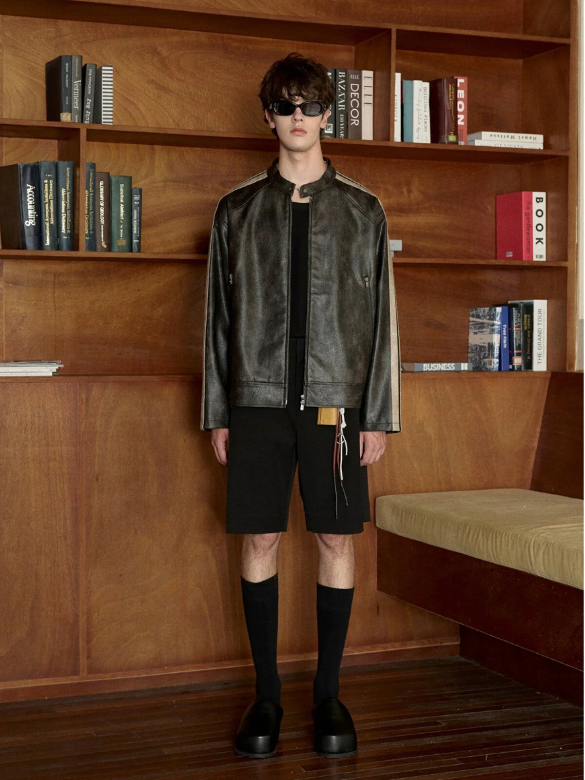 Striped Biker Jacket - Image 4