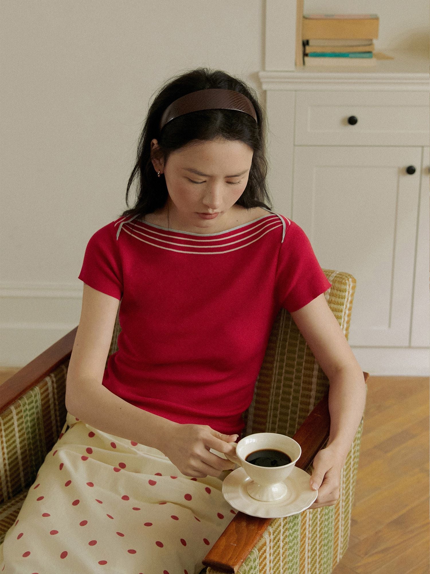 Striped Boatneck Top - Image 2