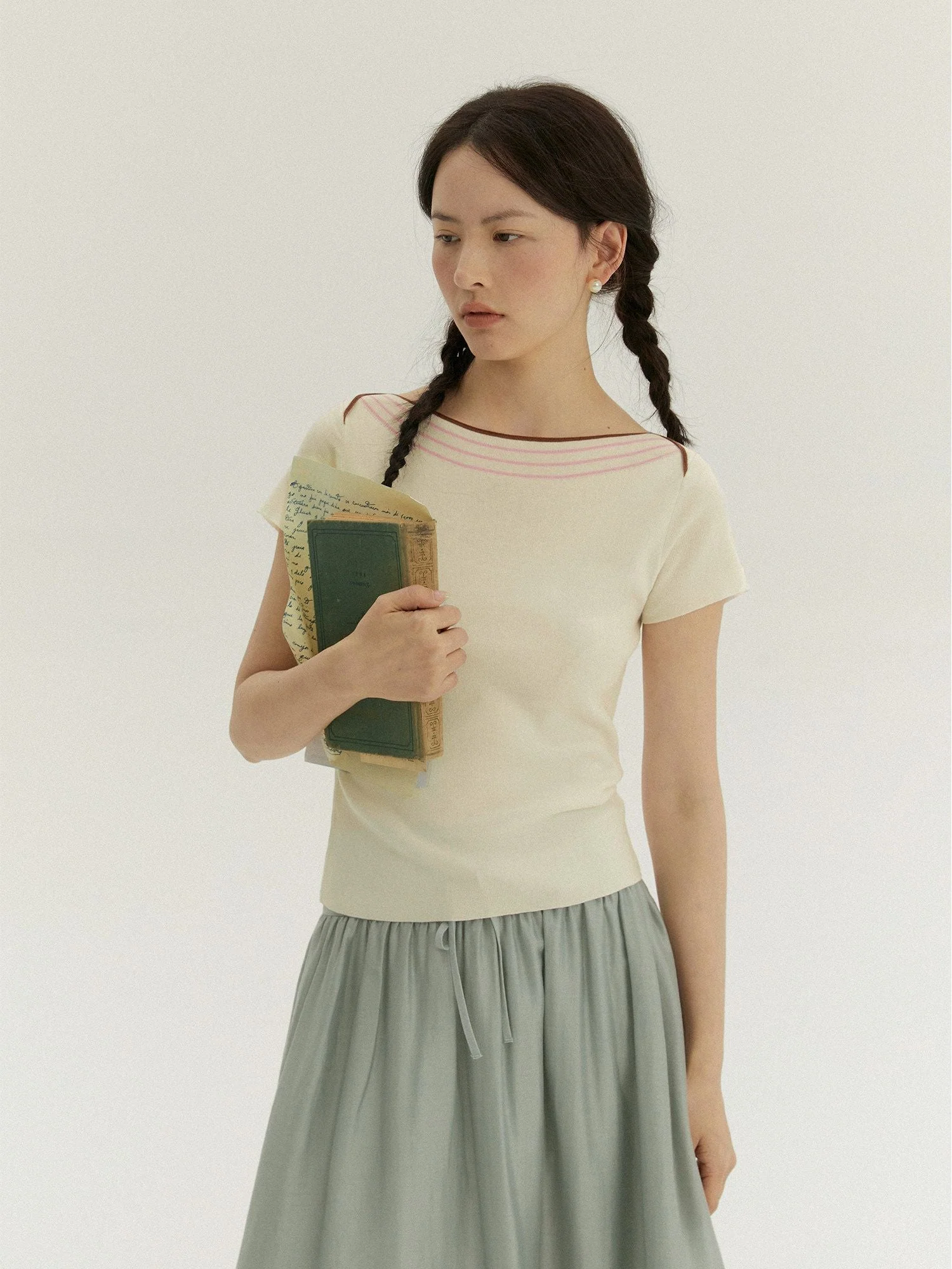Striped Boatneck Top - Image 5