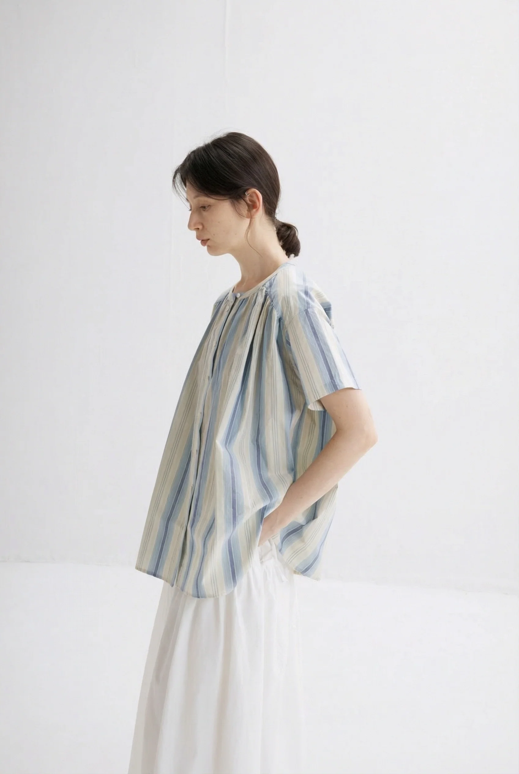 Striped Button Blouse - Image 2