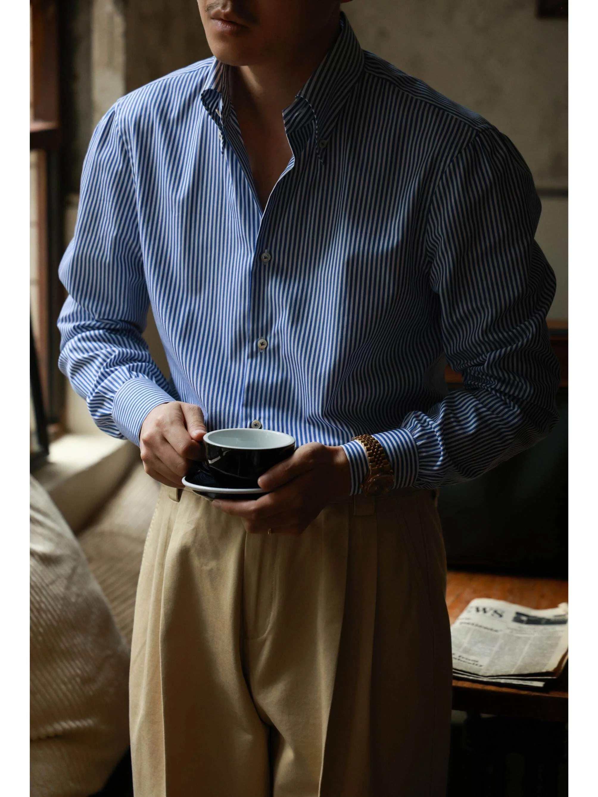 Striped Button-Down Shirt