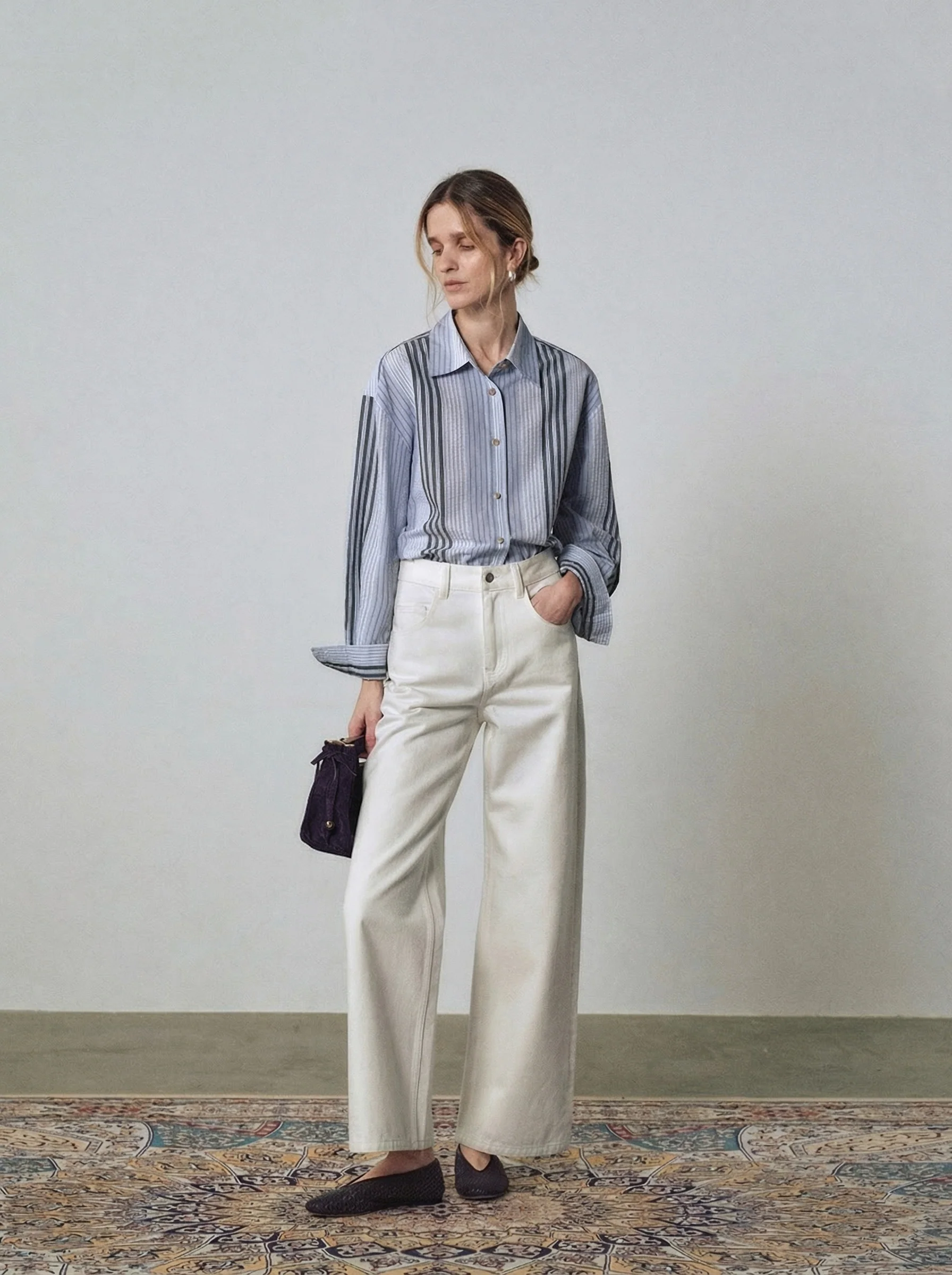 Striped Button Shirt - Image 4