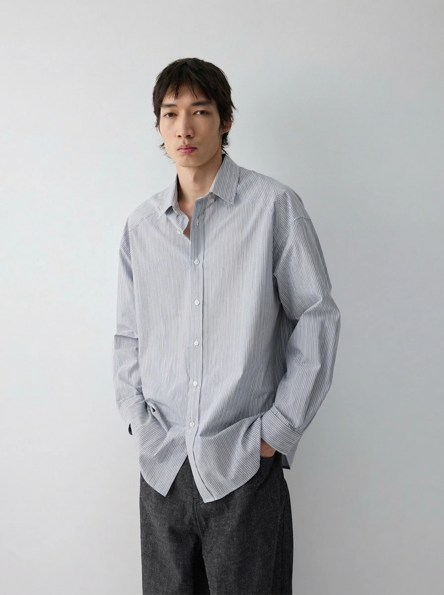 Striped Button-Up Shirt - Image 5