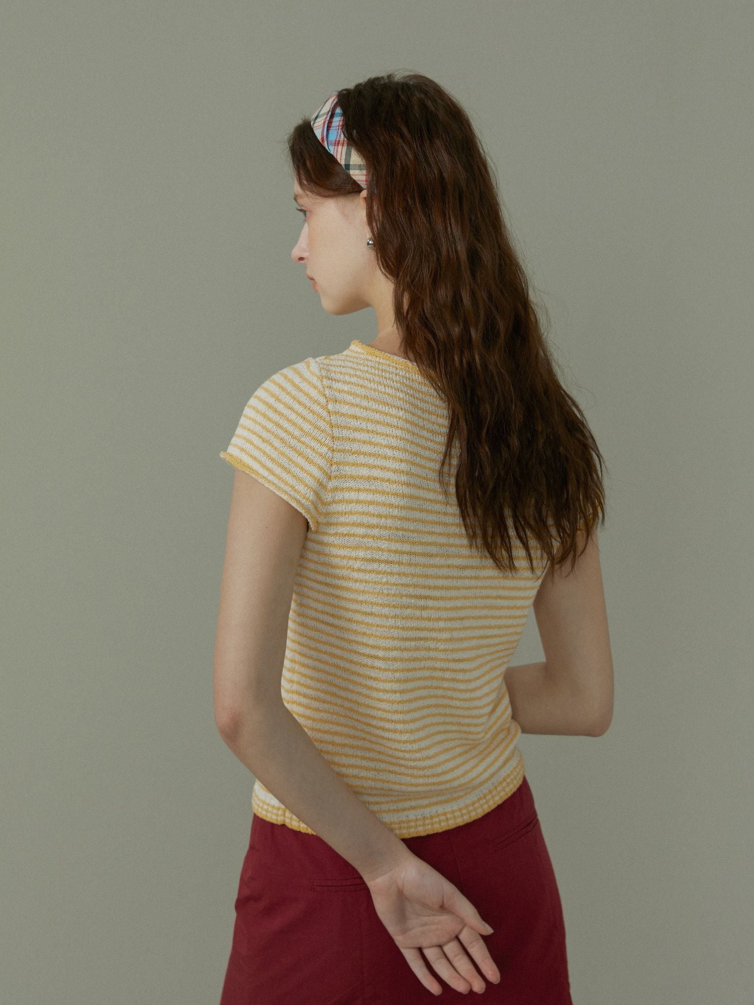 Striped Cap-Sleeve Top - Image 5
