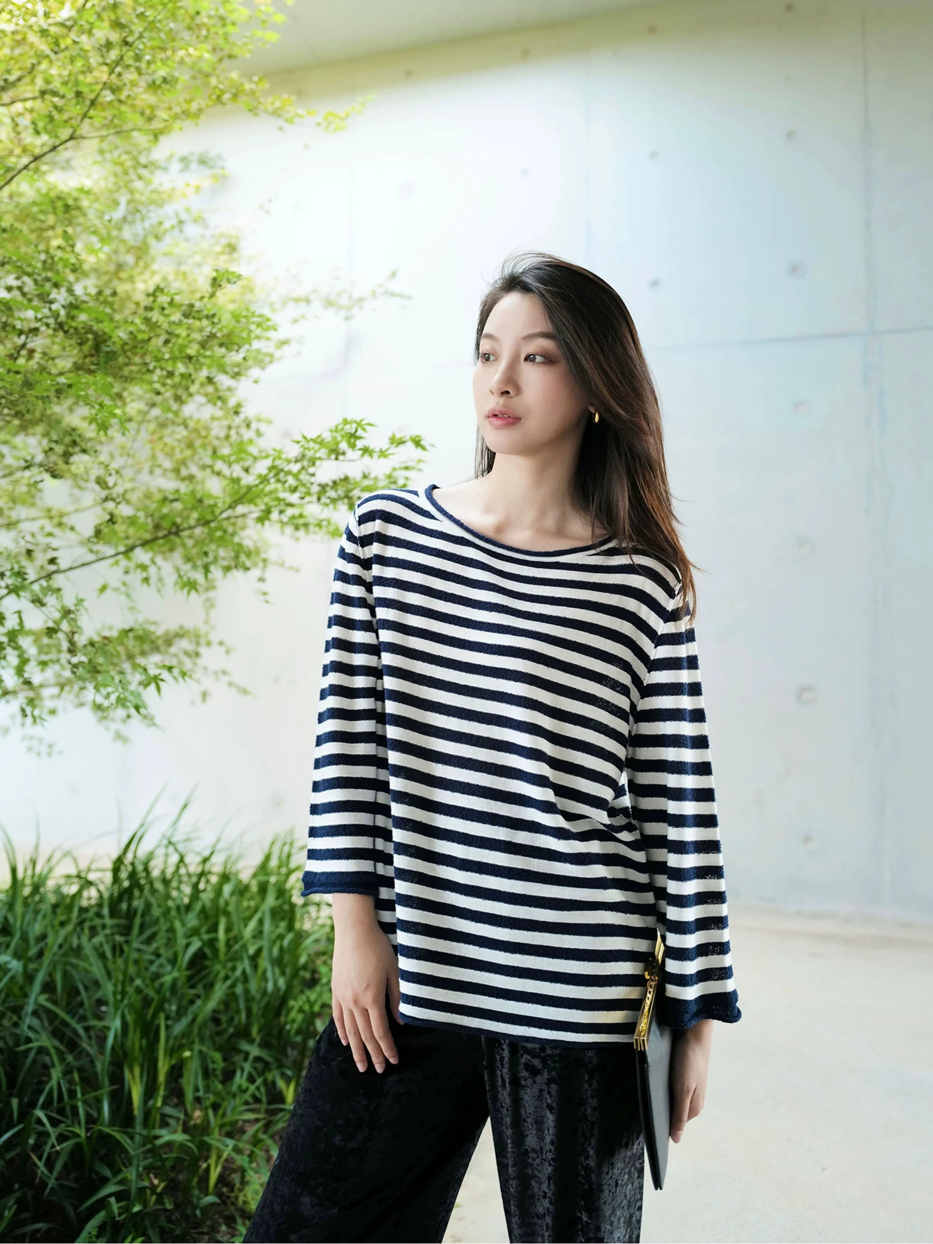 Striped Cashmere Silk Sweater - Image 3