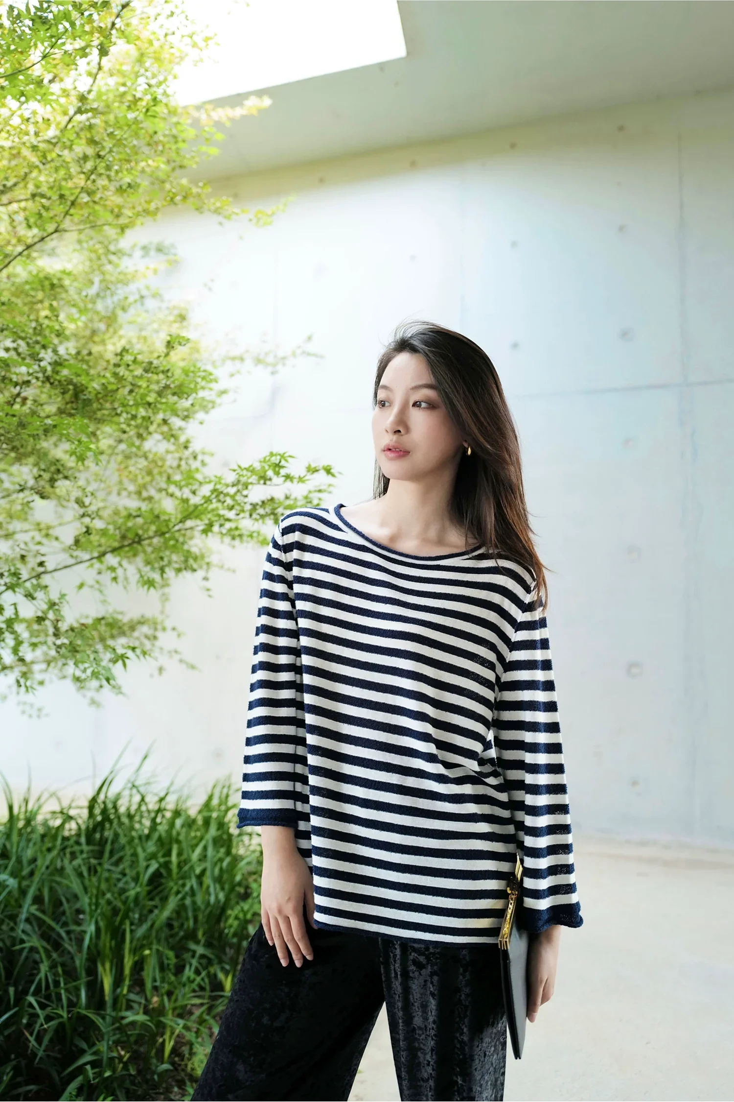 Striped Cashmere Silk Sweater - Image 7