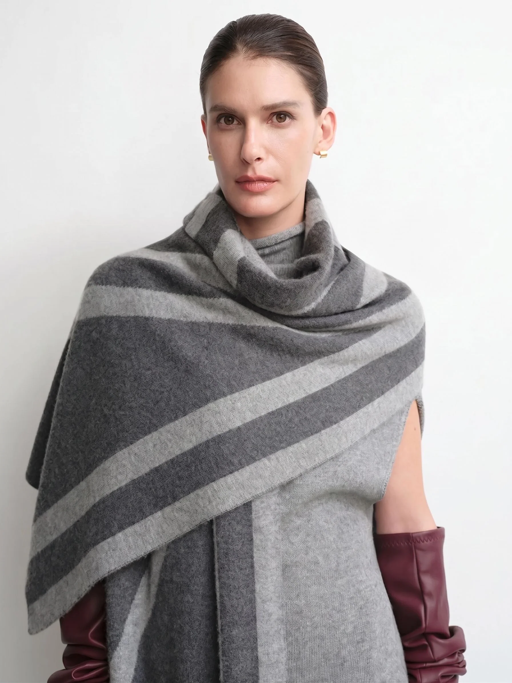 Striped Cashmere Wrap - Image 2