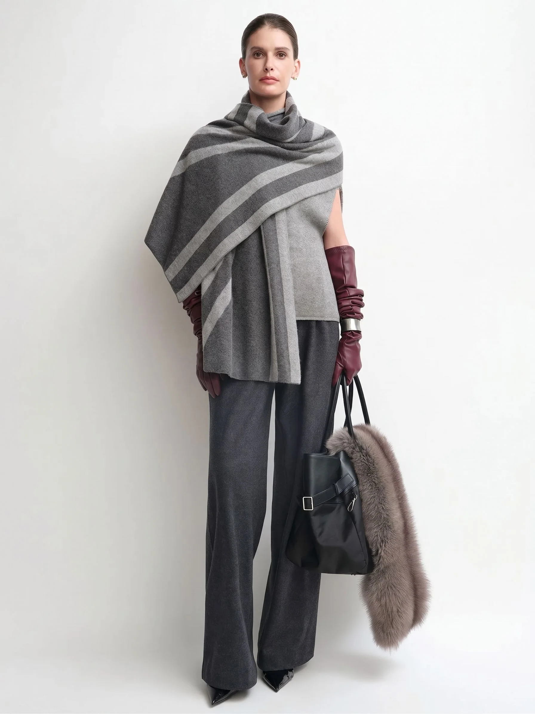 Striped Cashmere Wrap - Image 3