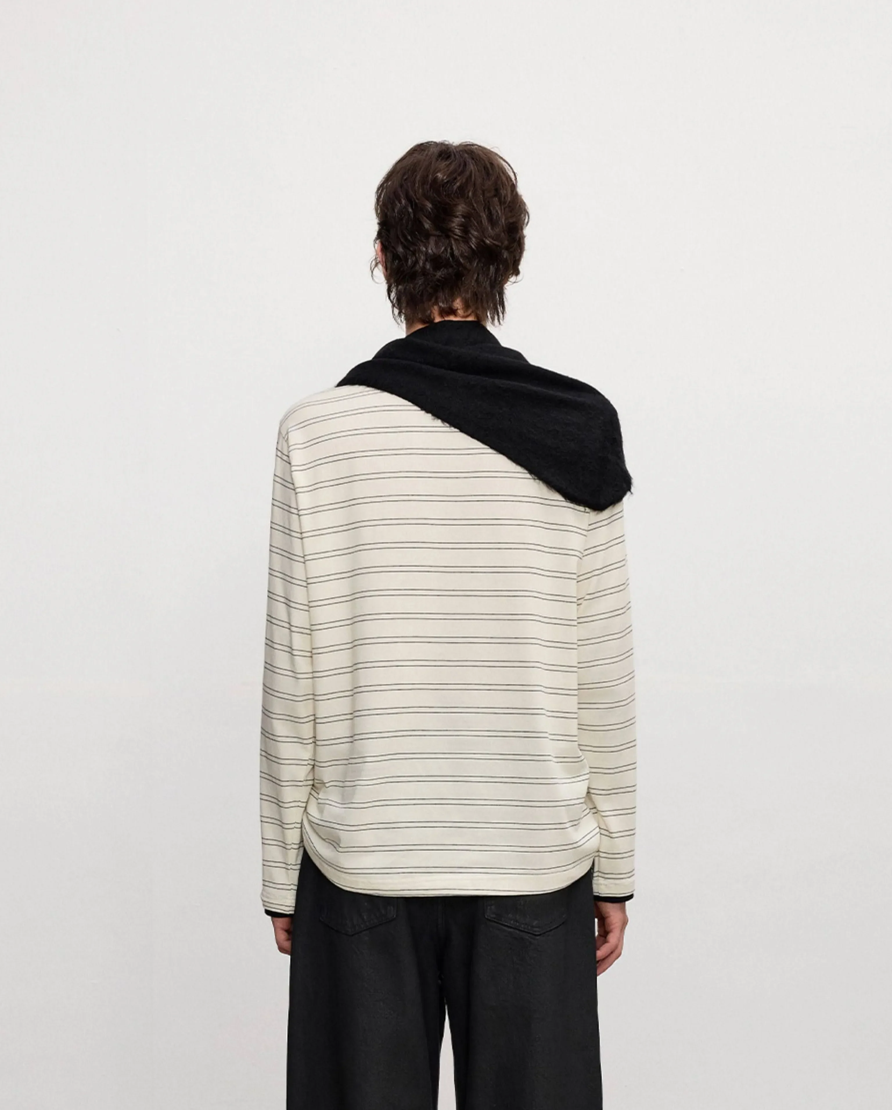 Striped Contrast-Cuff Tee - Image 3