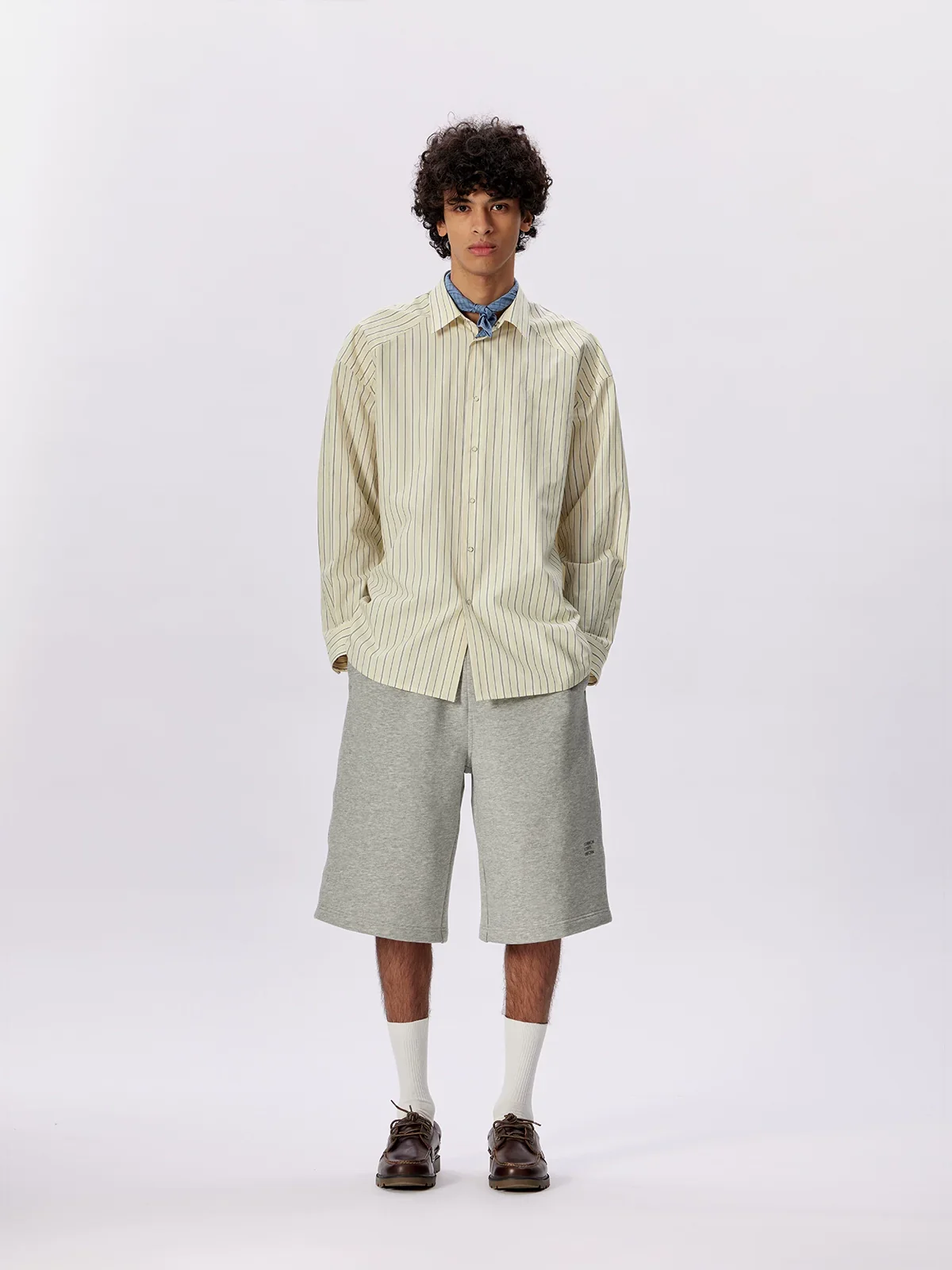 Striped Cotton Cross-Yoke Shirt - Image 3