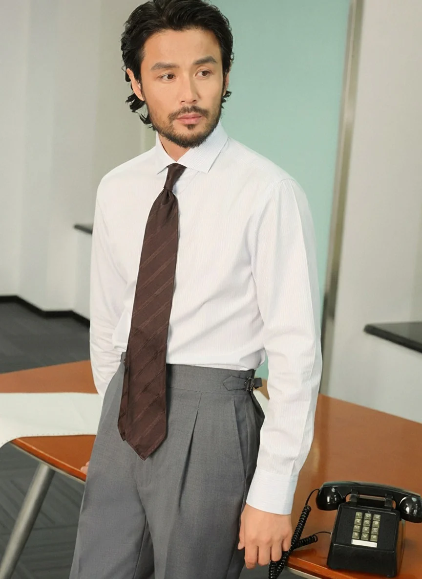 Striped Cotton Dress Shirt