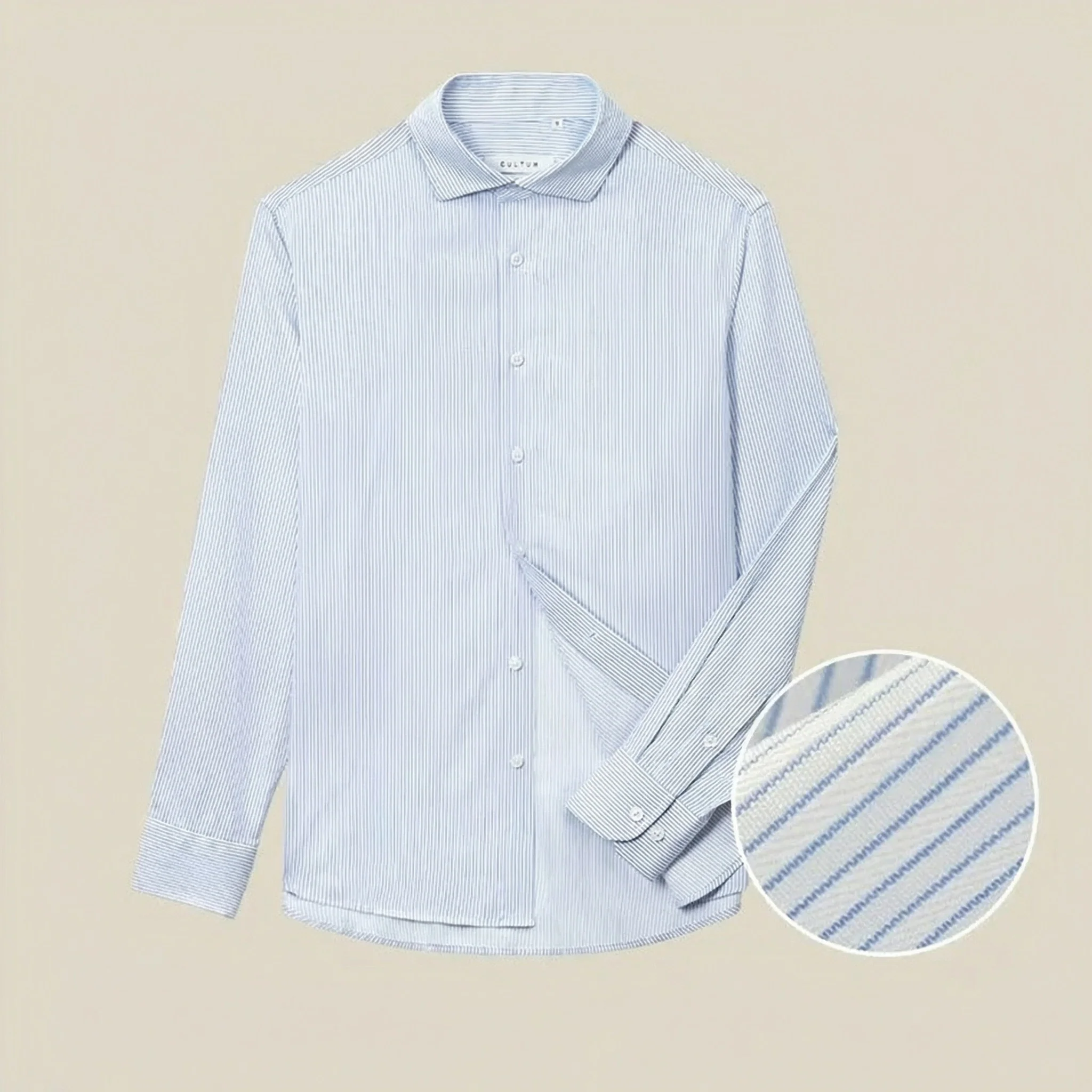 Striped Cotton Dress Shirt - Image 5