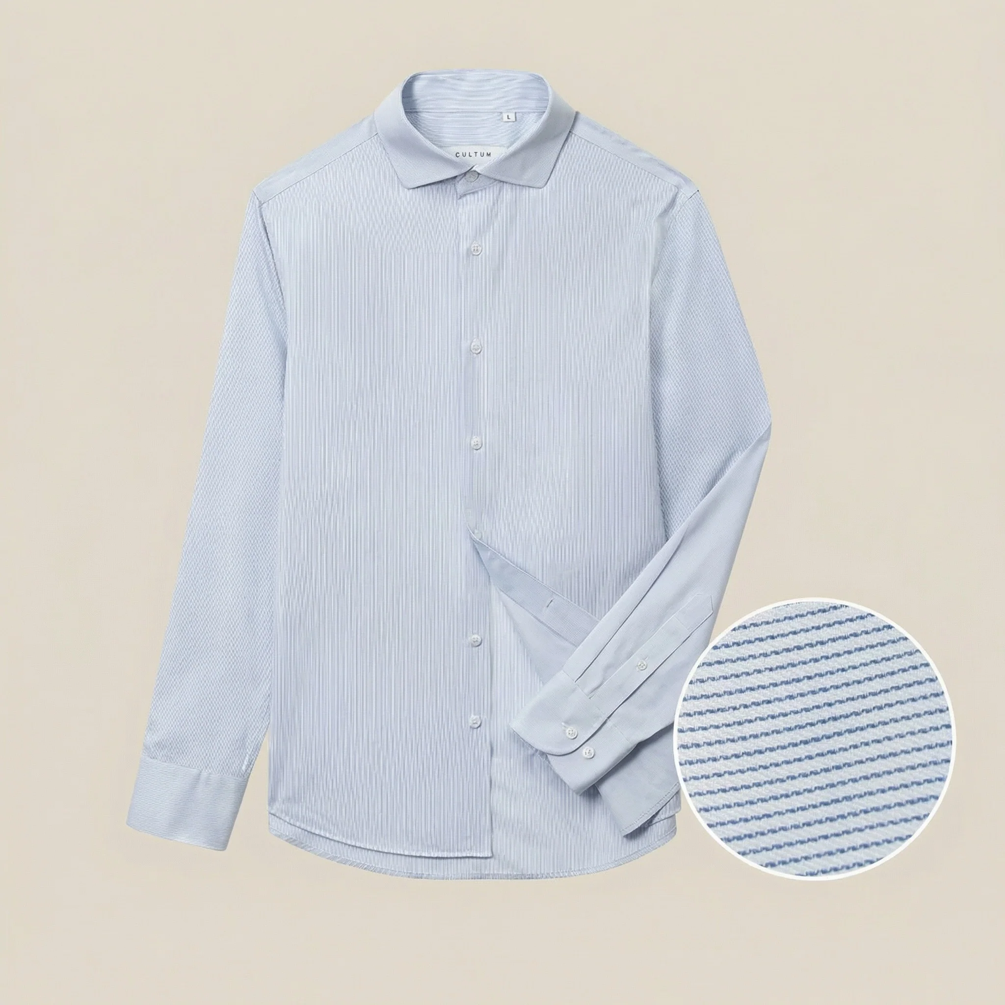 Striped Cotton Dress Shirt - Image 6