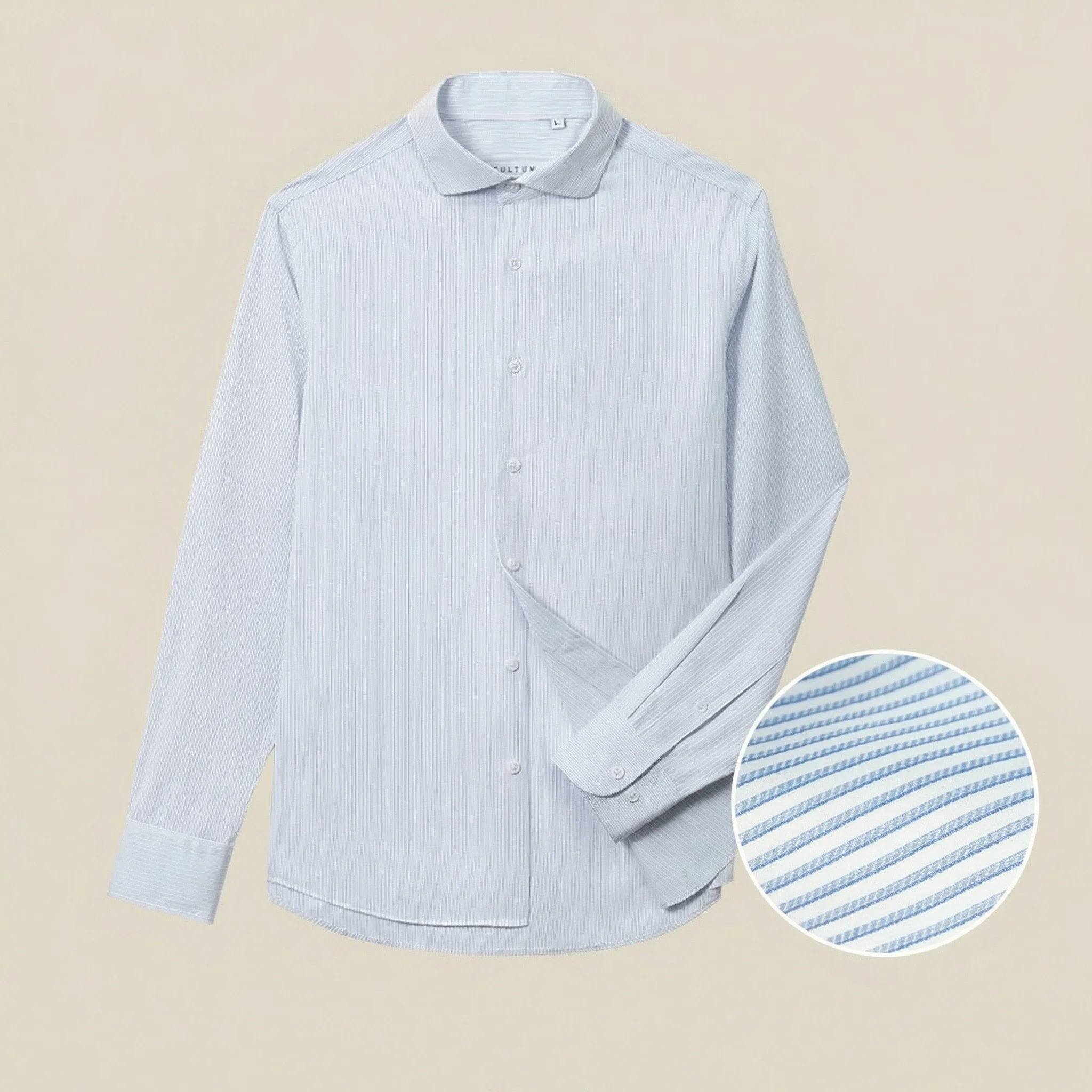 Striped Cotton Dress Shirt - Image 7
