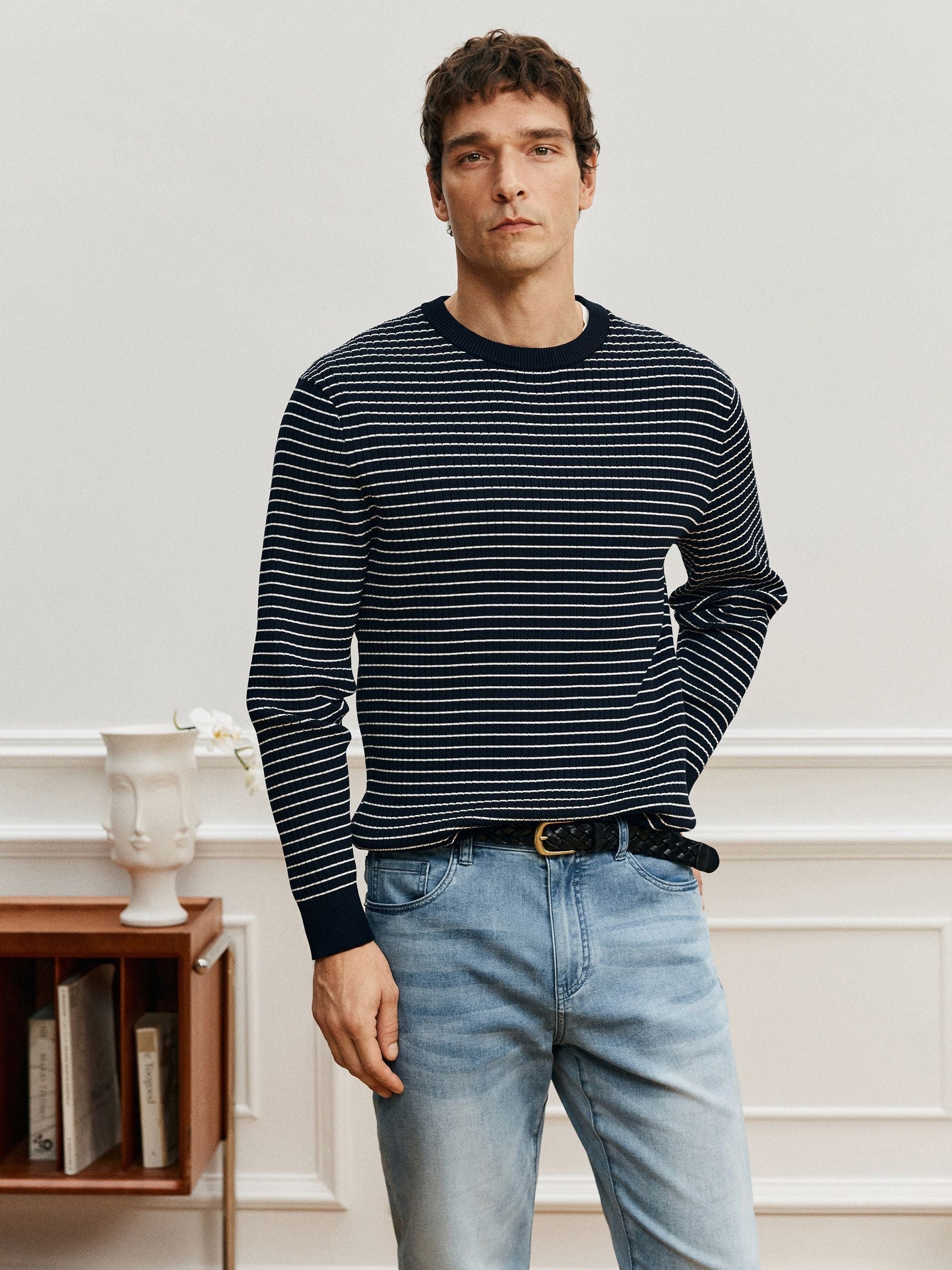 Striped Crewneck Sweater - Image 4