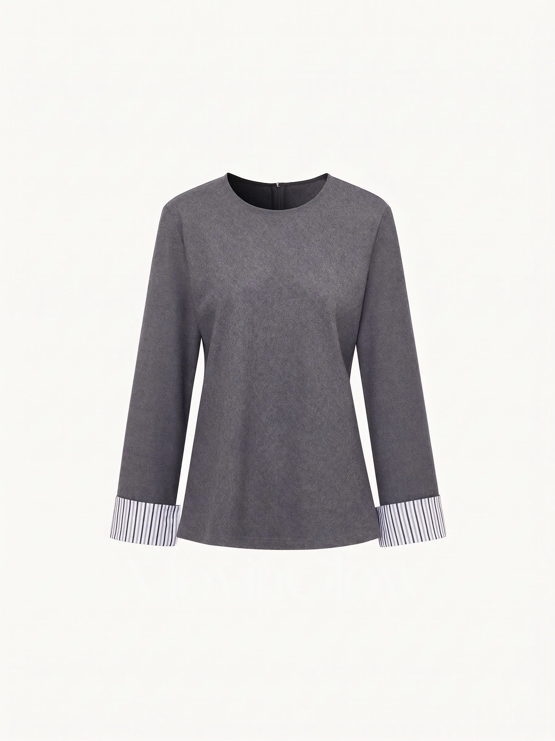 Striped Cuff Wrap Top - Image 4
