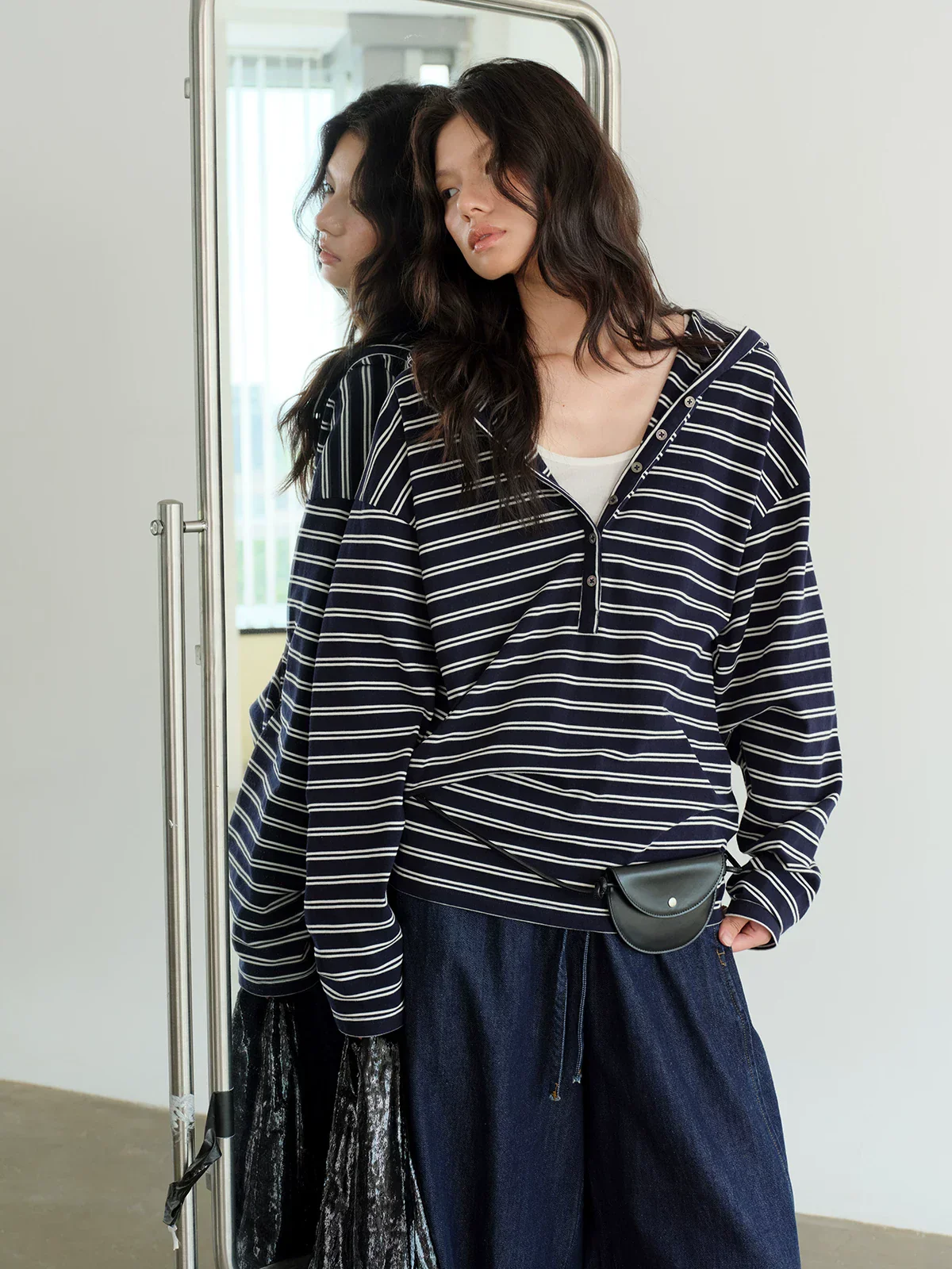 Striped Henley Top - Image 2