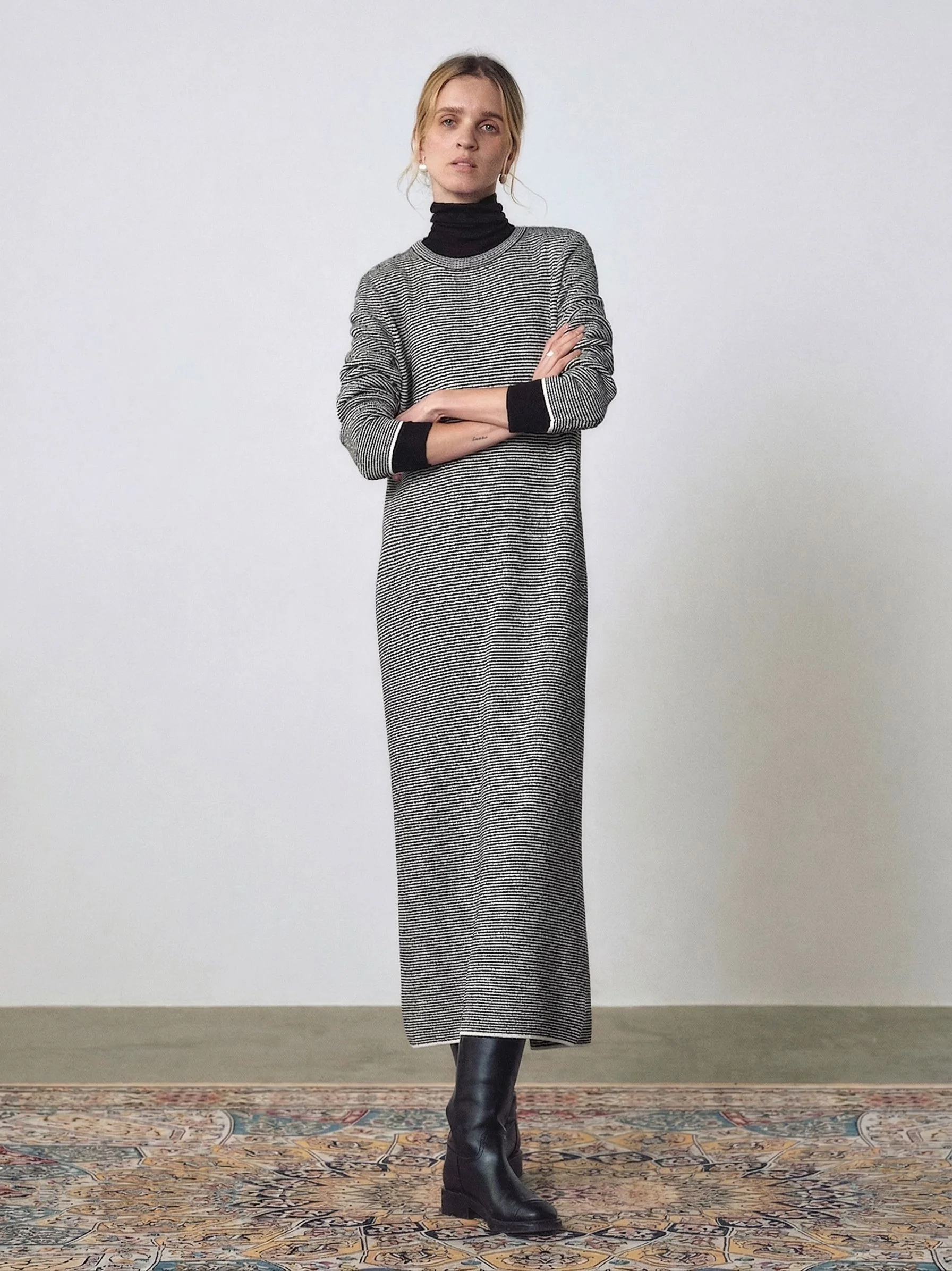 Striped Knit Maxi Dress - Image 2
