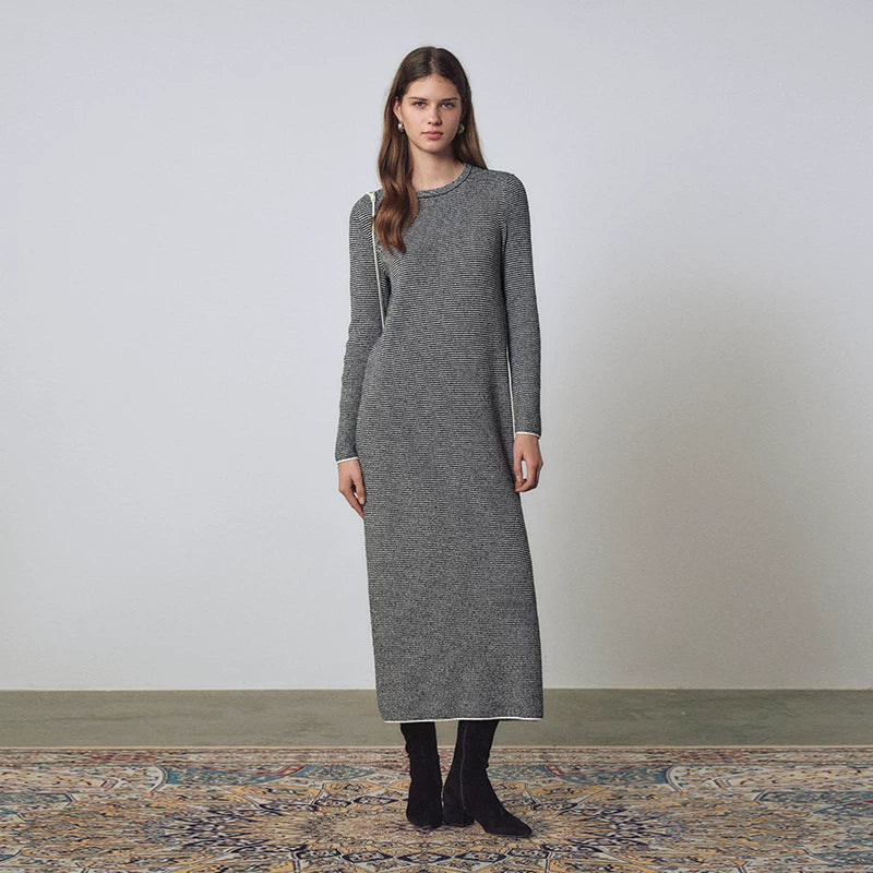 Striped Knit Maxi Dress - Image 5