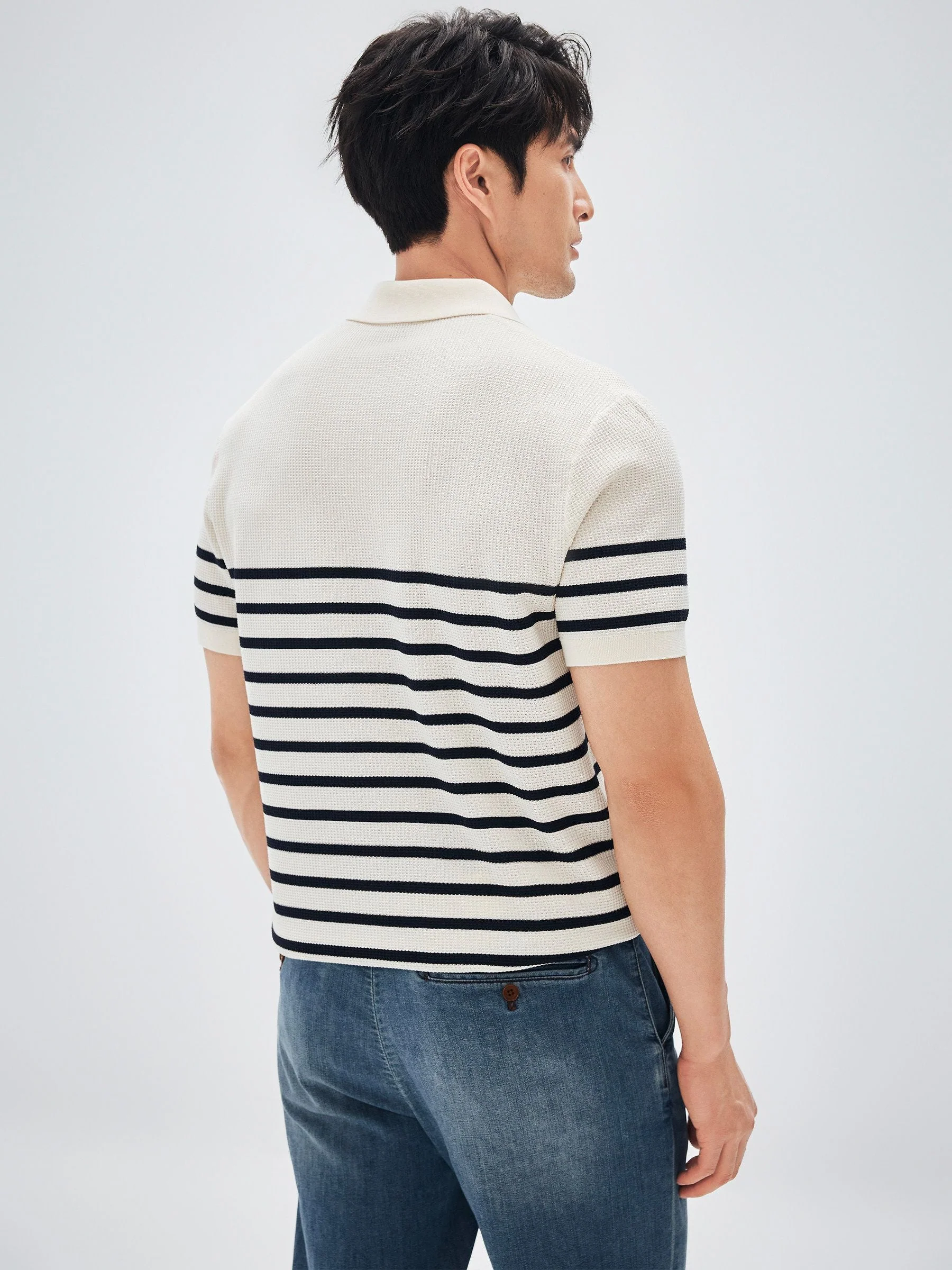 Striped Knit Polo - Image 5