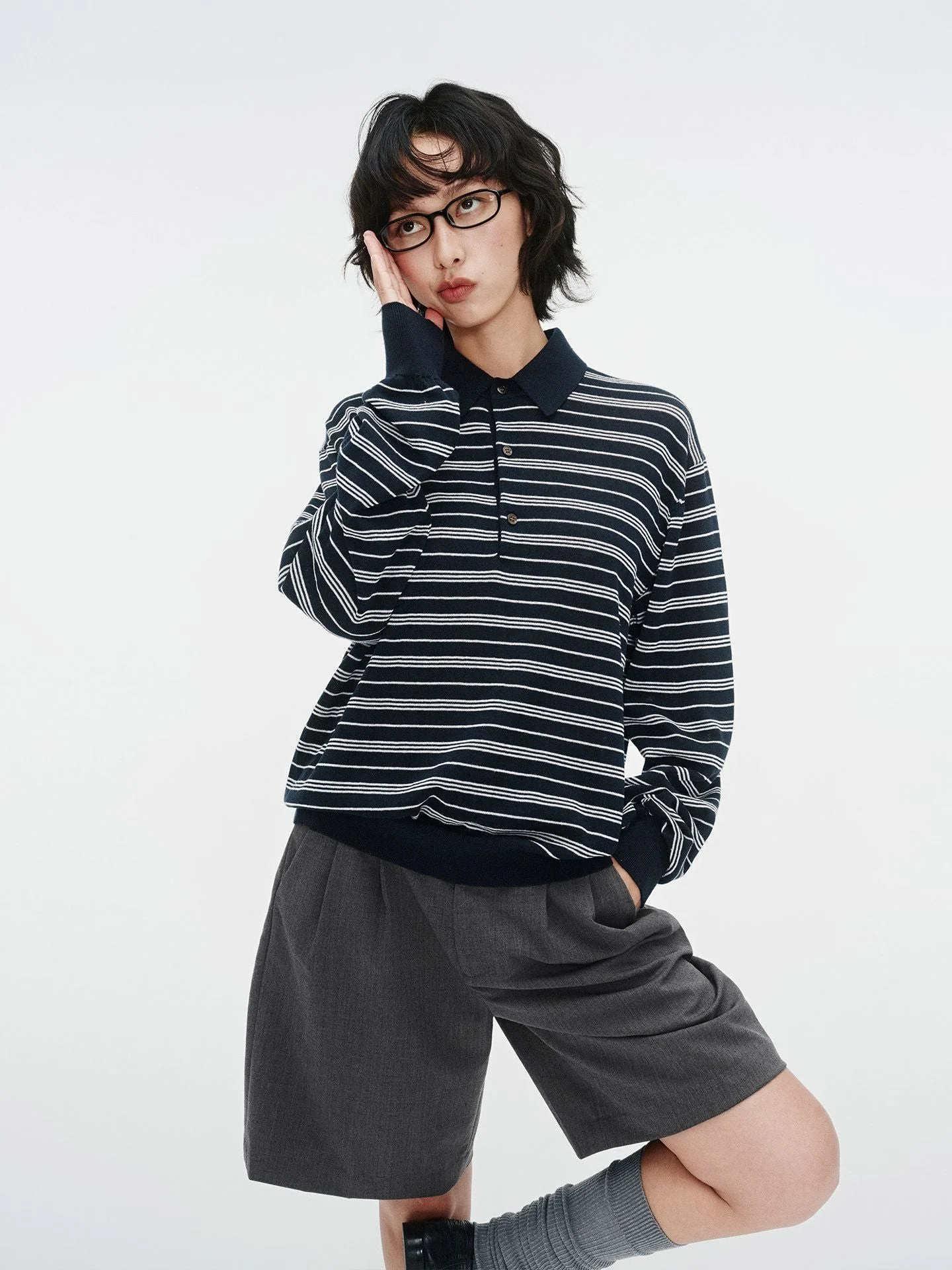 Striped Knit Polo - Image 5