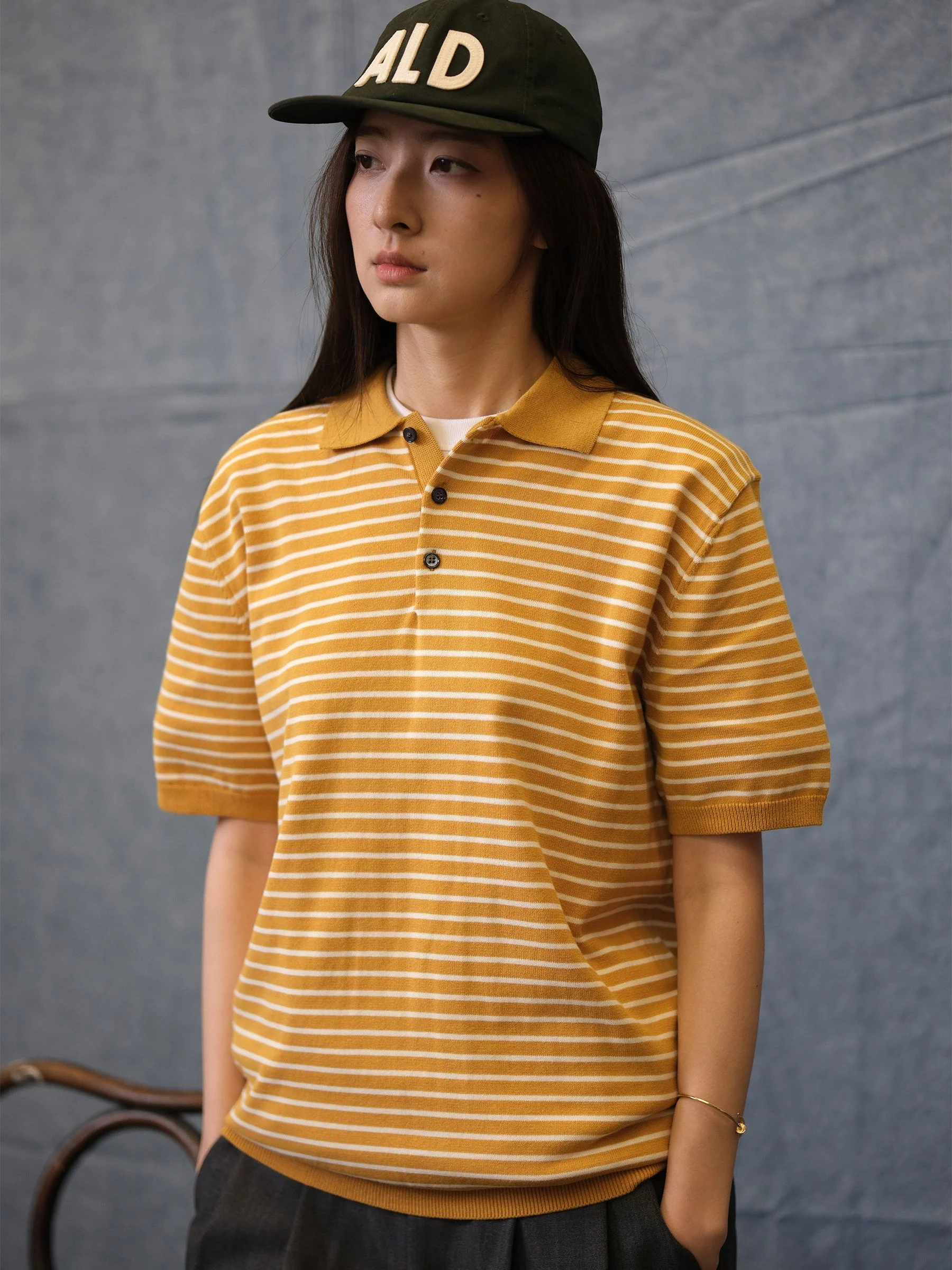 Striped Knit Polo