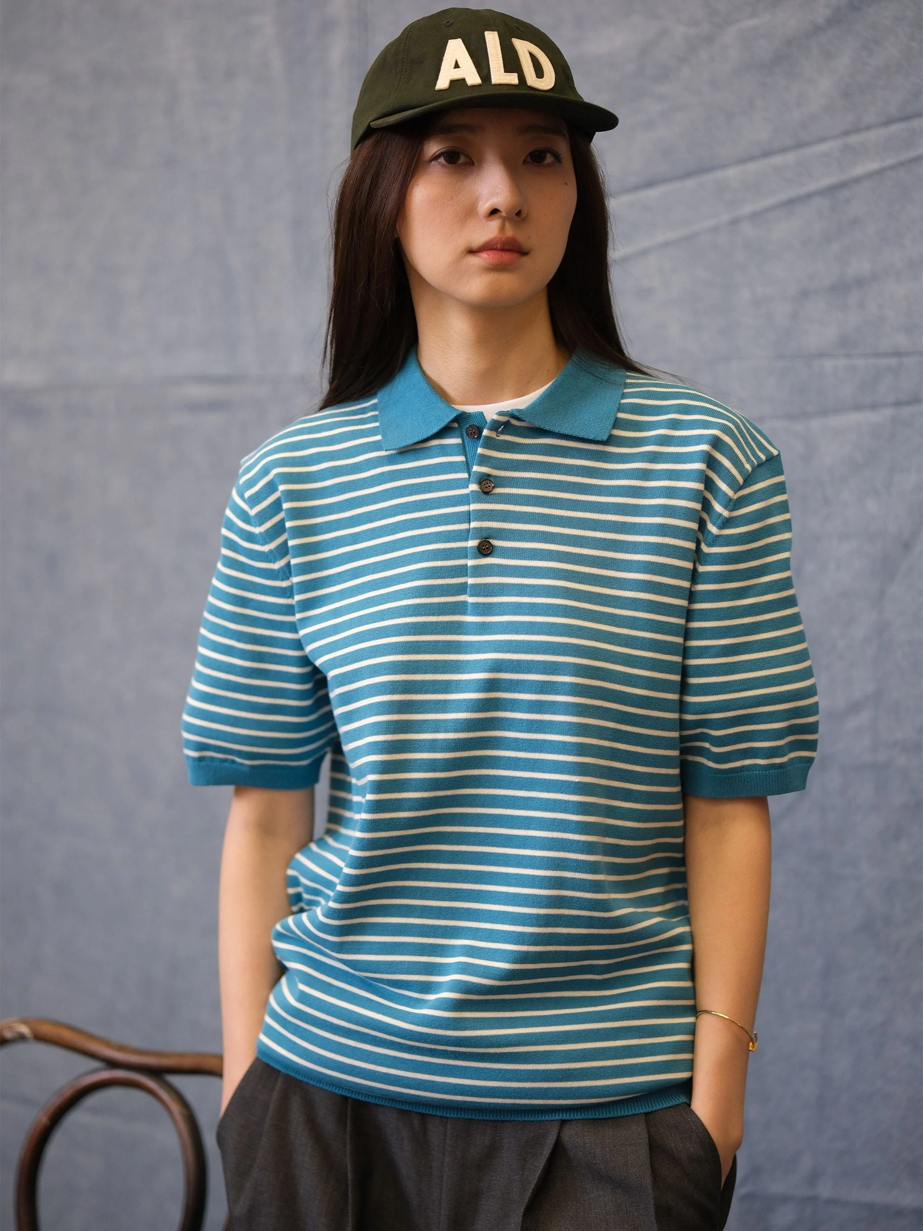 Striped Knit Polo - Image 2
