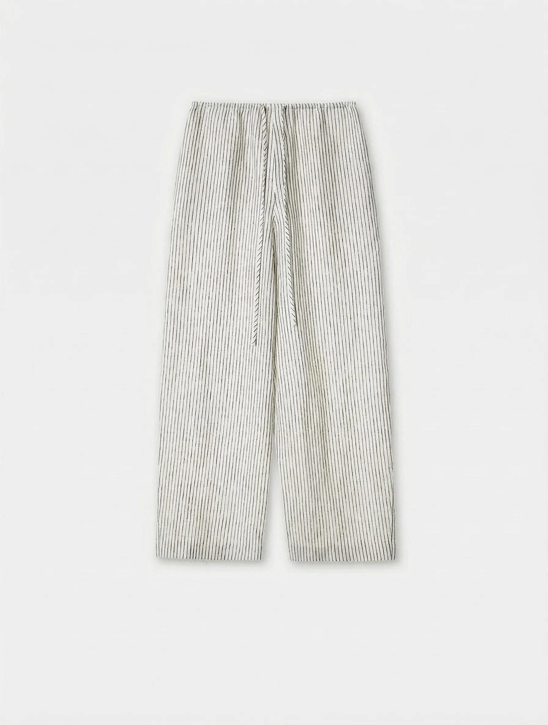 Striped Linen Drawstring Pants - Image 7