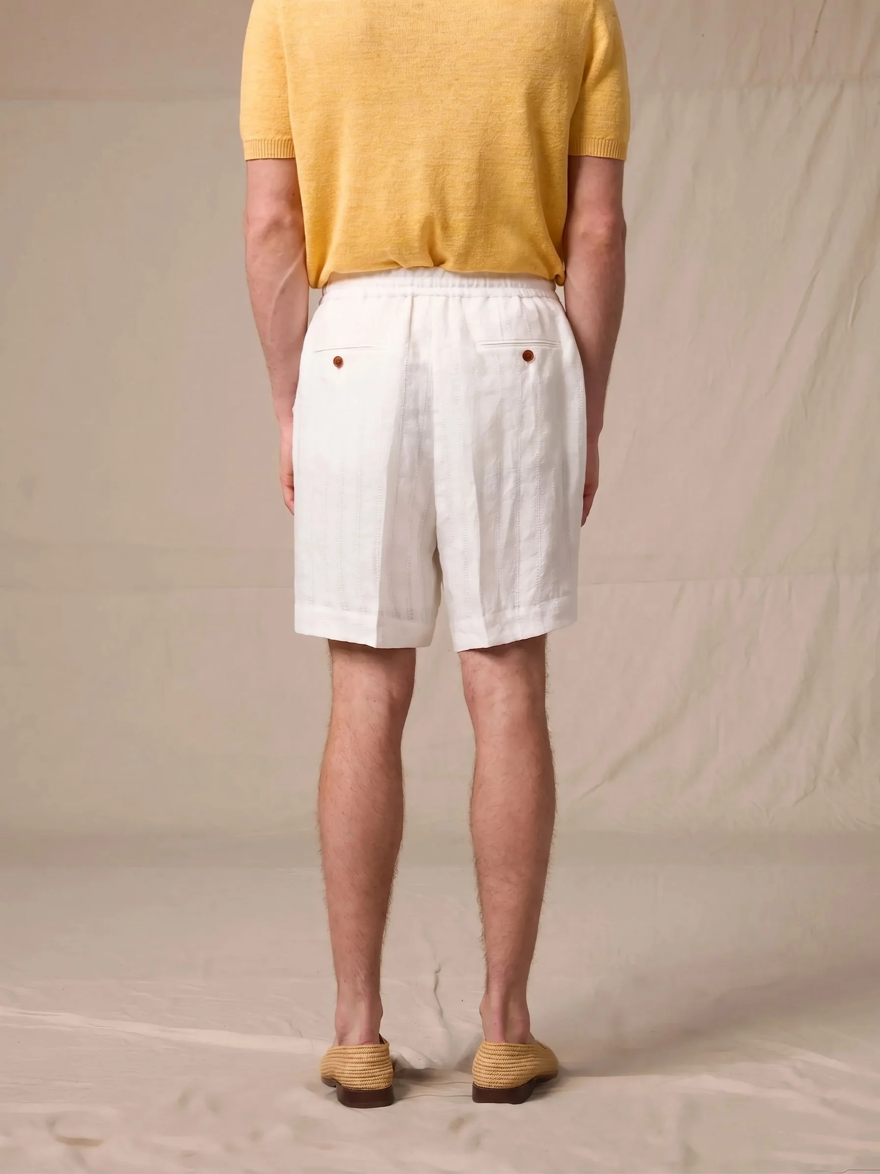 Striped Linen Shorts - Image 4
