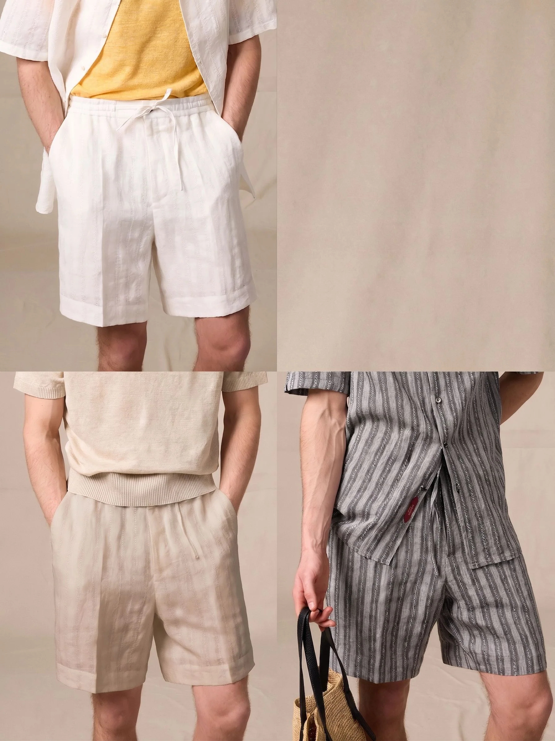 Striped Linen Shorts - Image 5