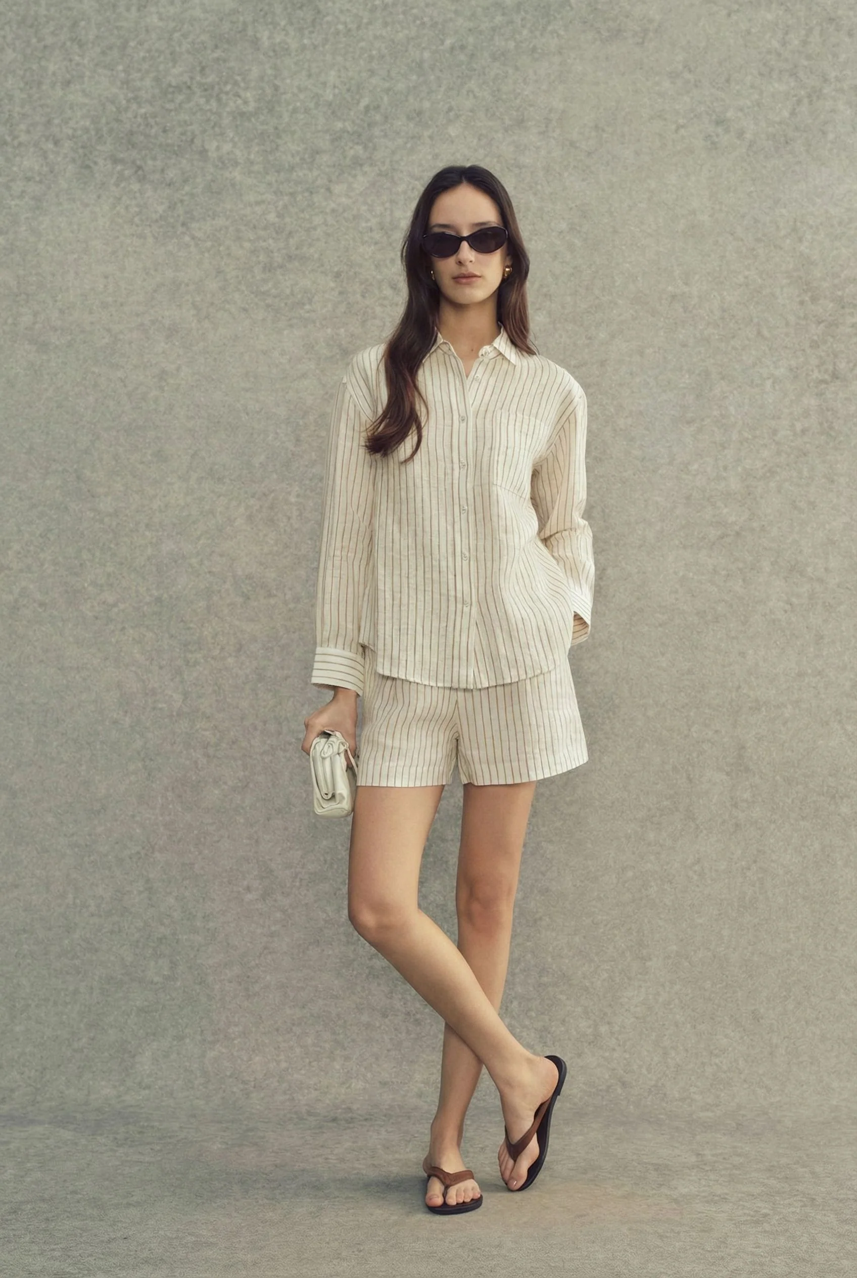 Striped Linen Shorts - Image 4