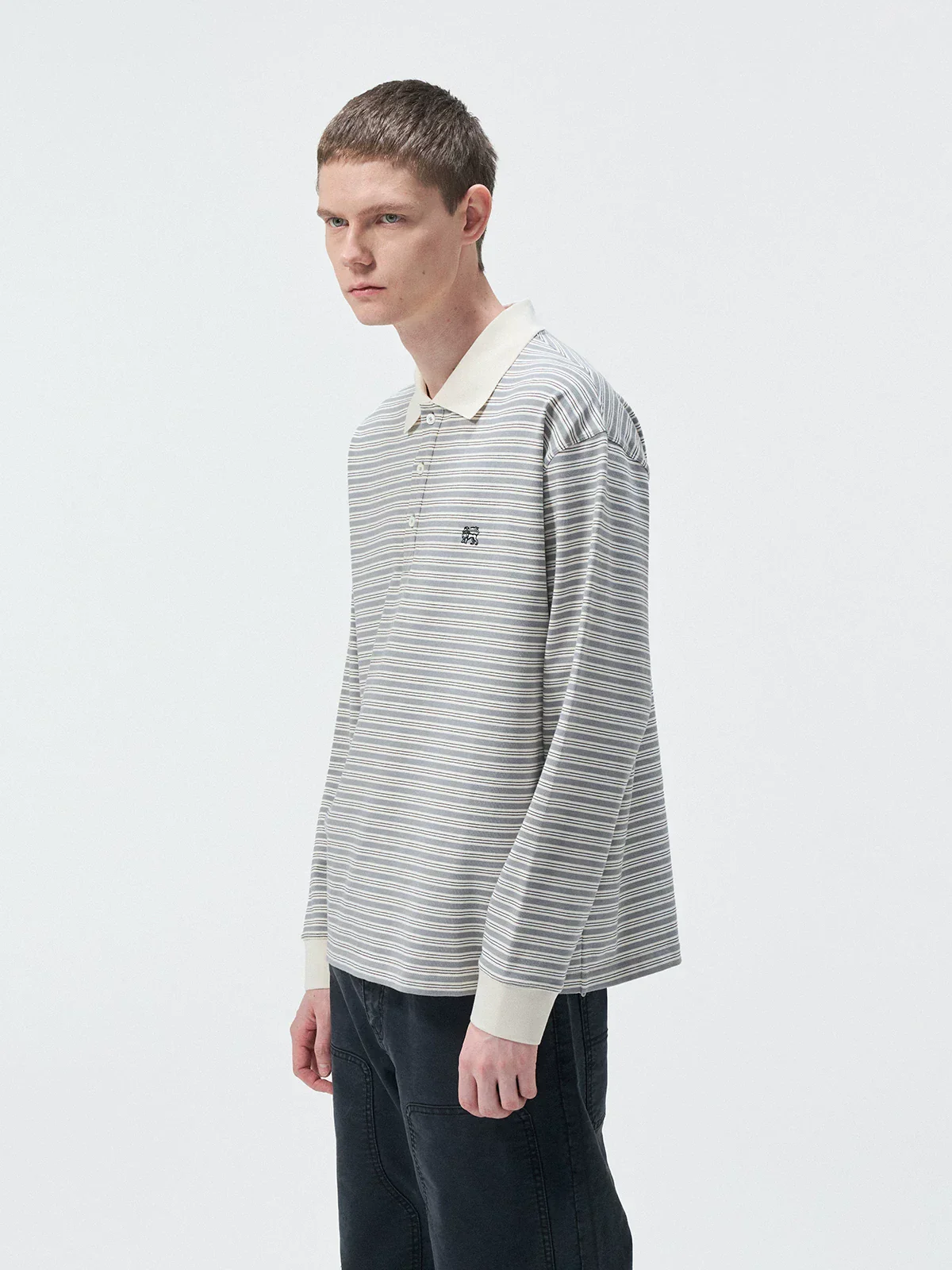 Striped Long Sleeve Polo - Image 5