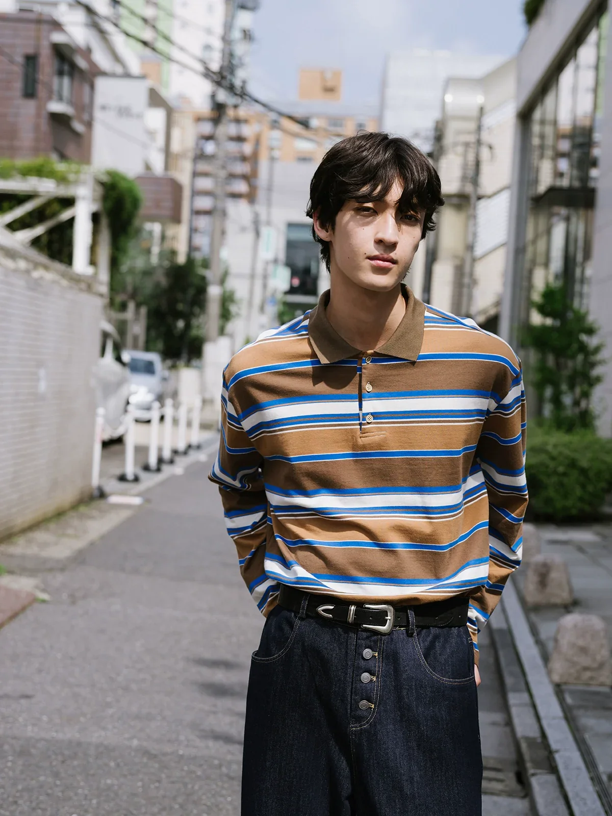 Striped Long-Sleeve Polo - Image 4