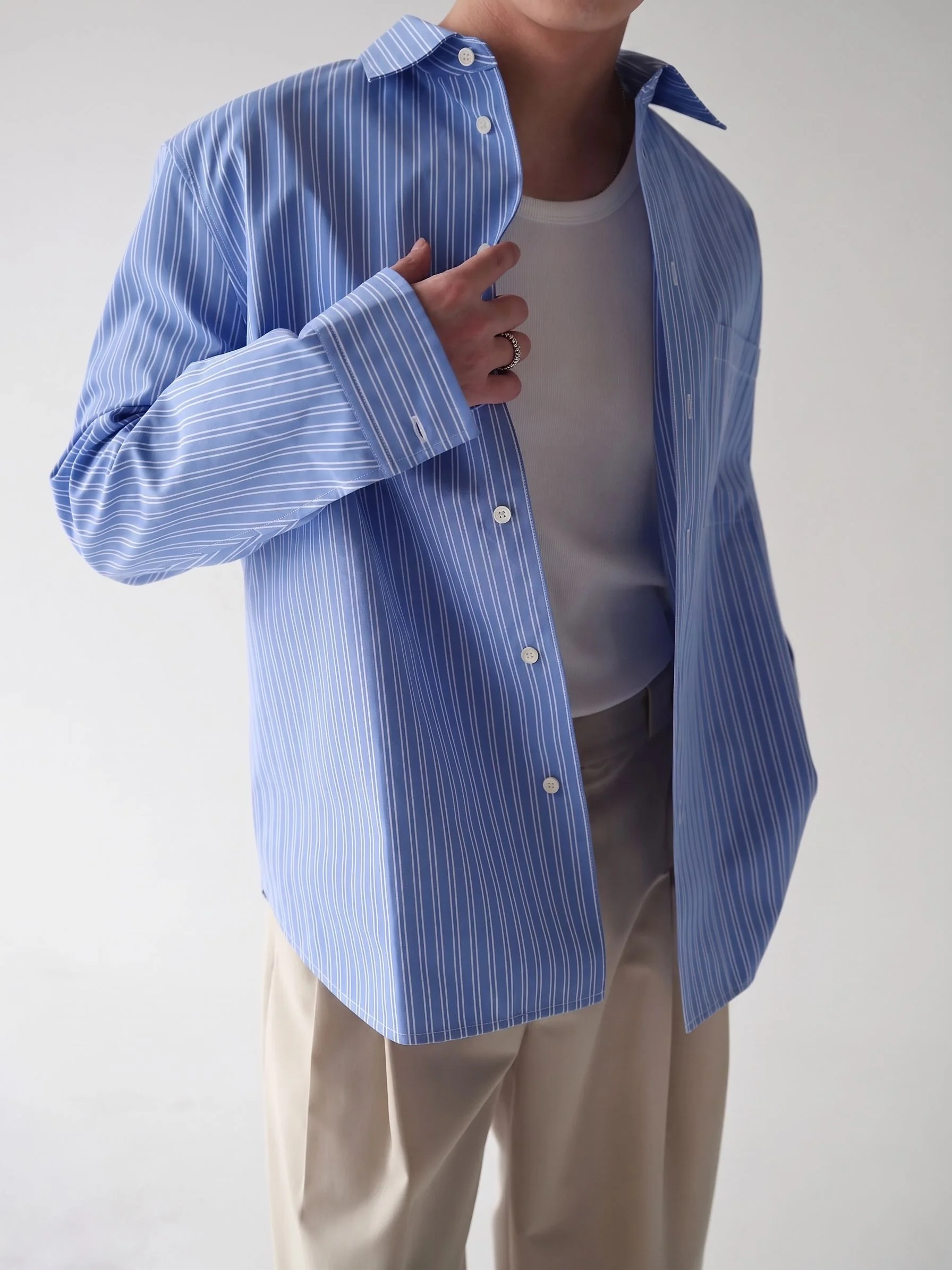Striped Longline Shirt - Image 3